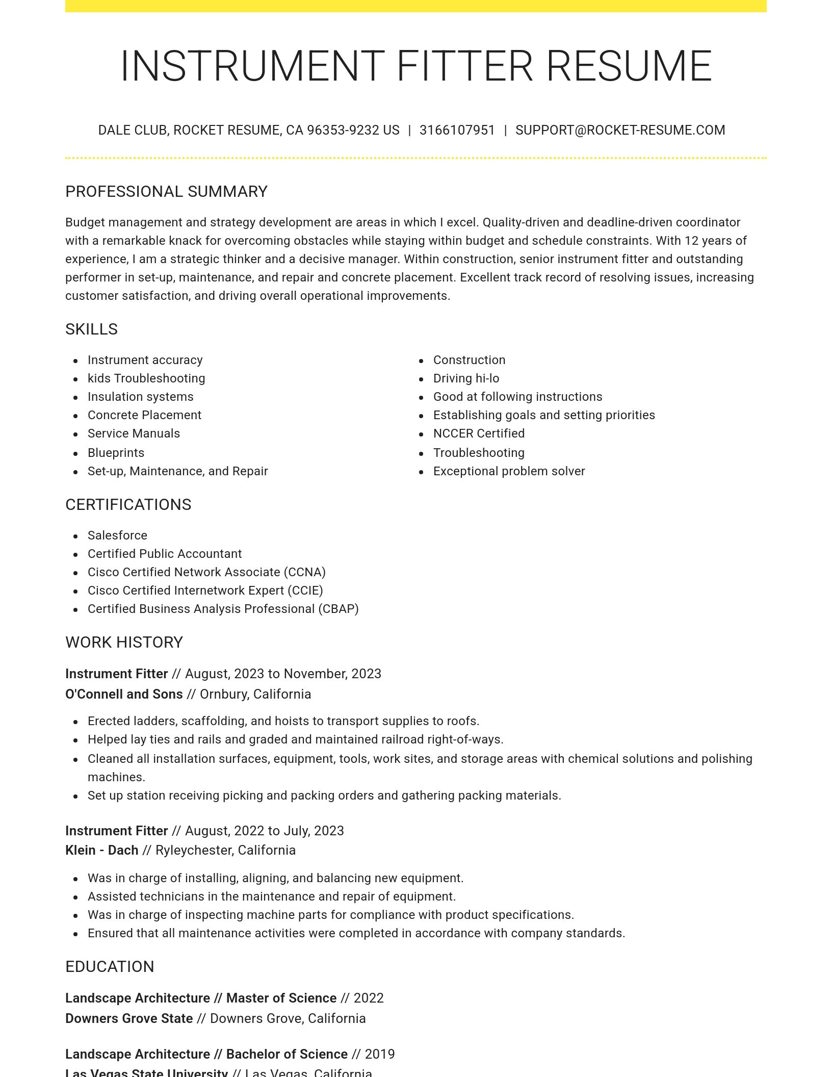 Grand resume template