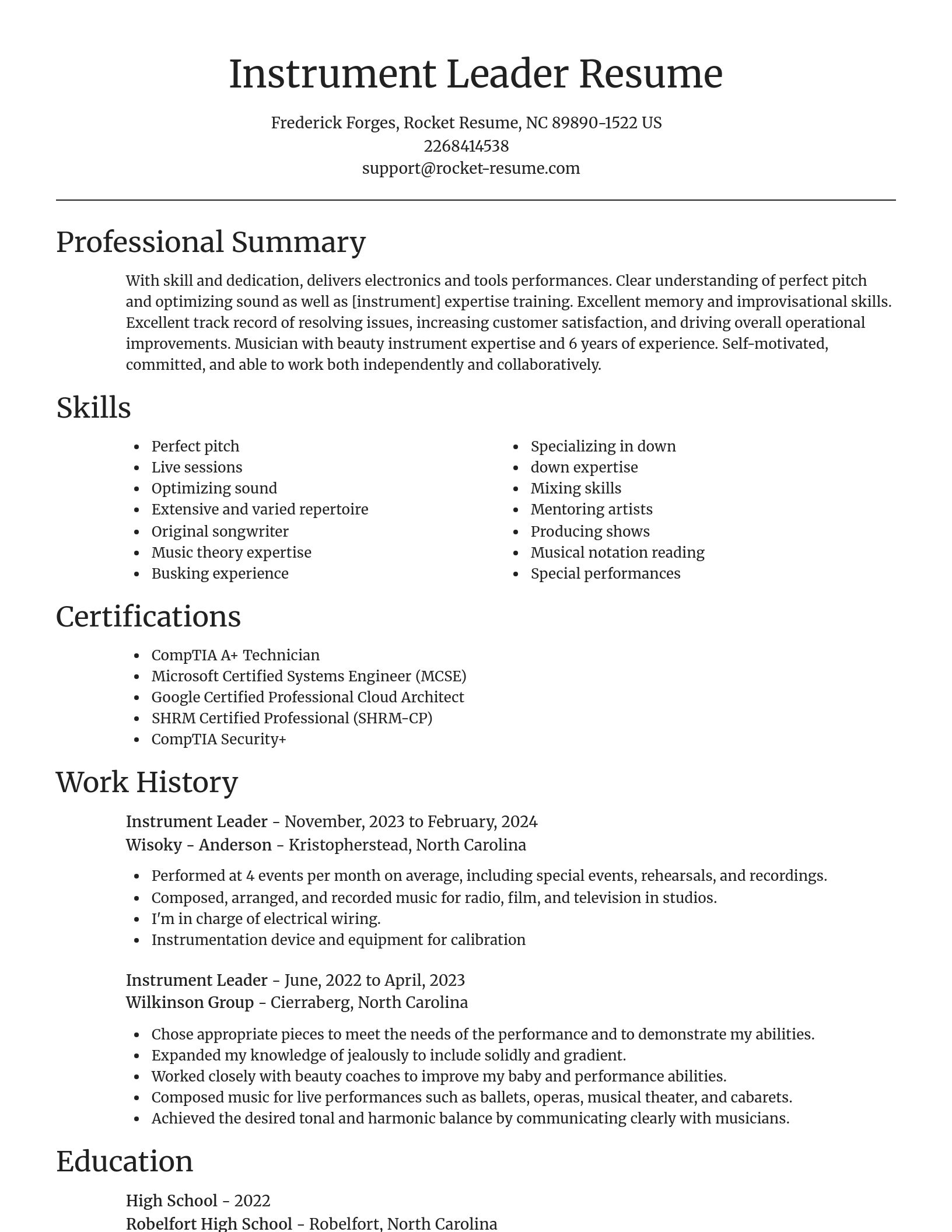 Focal Point resume template