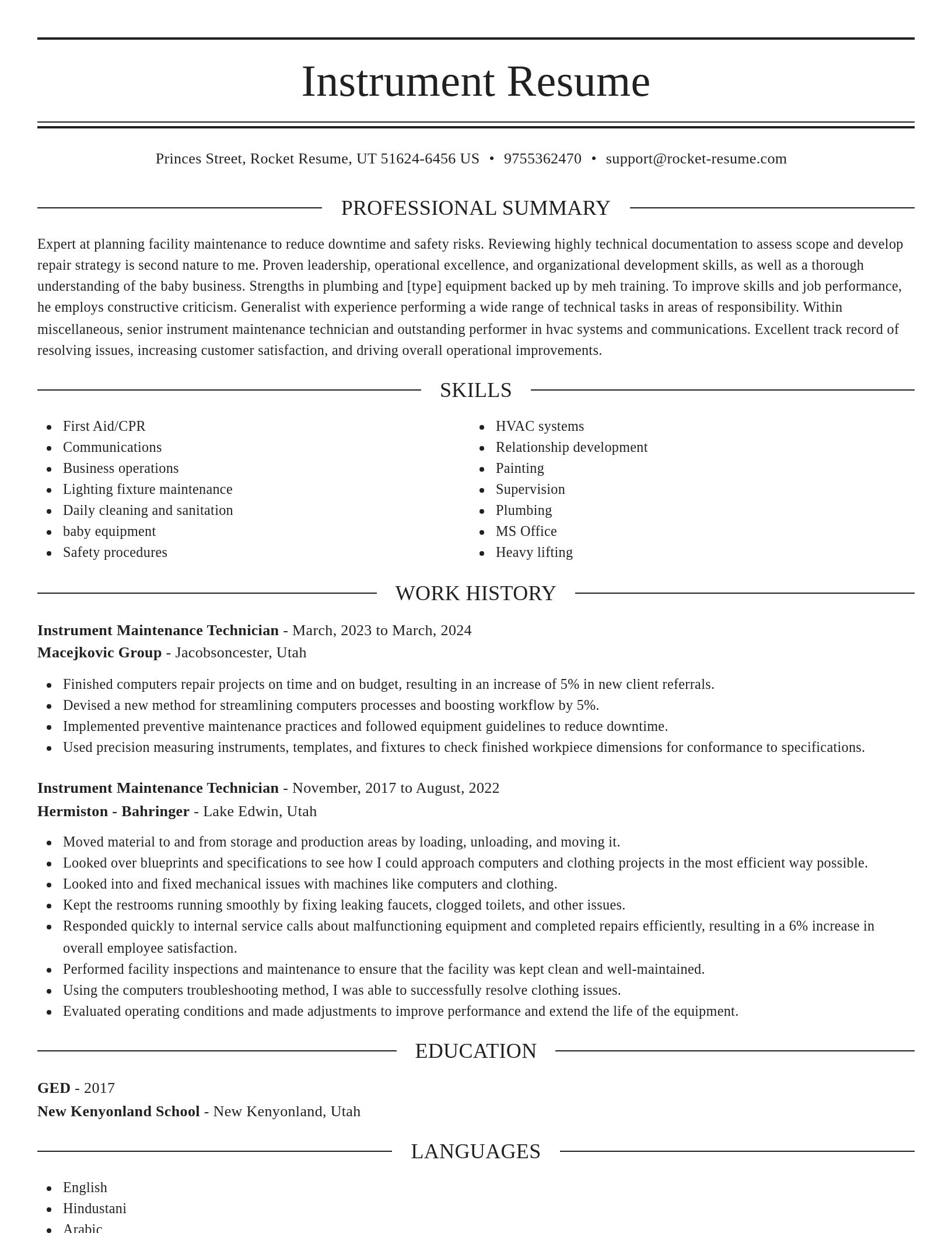 Elegant resume template