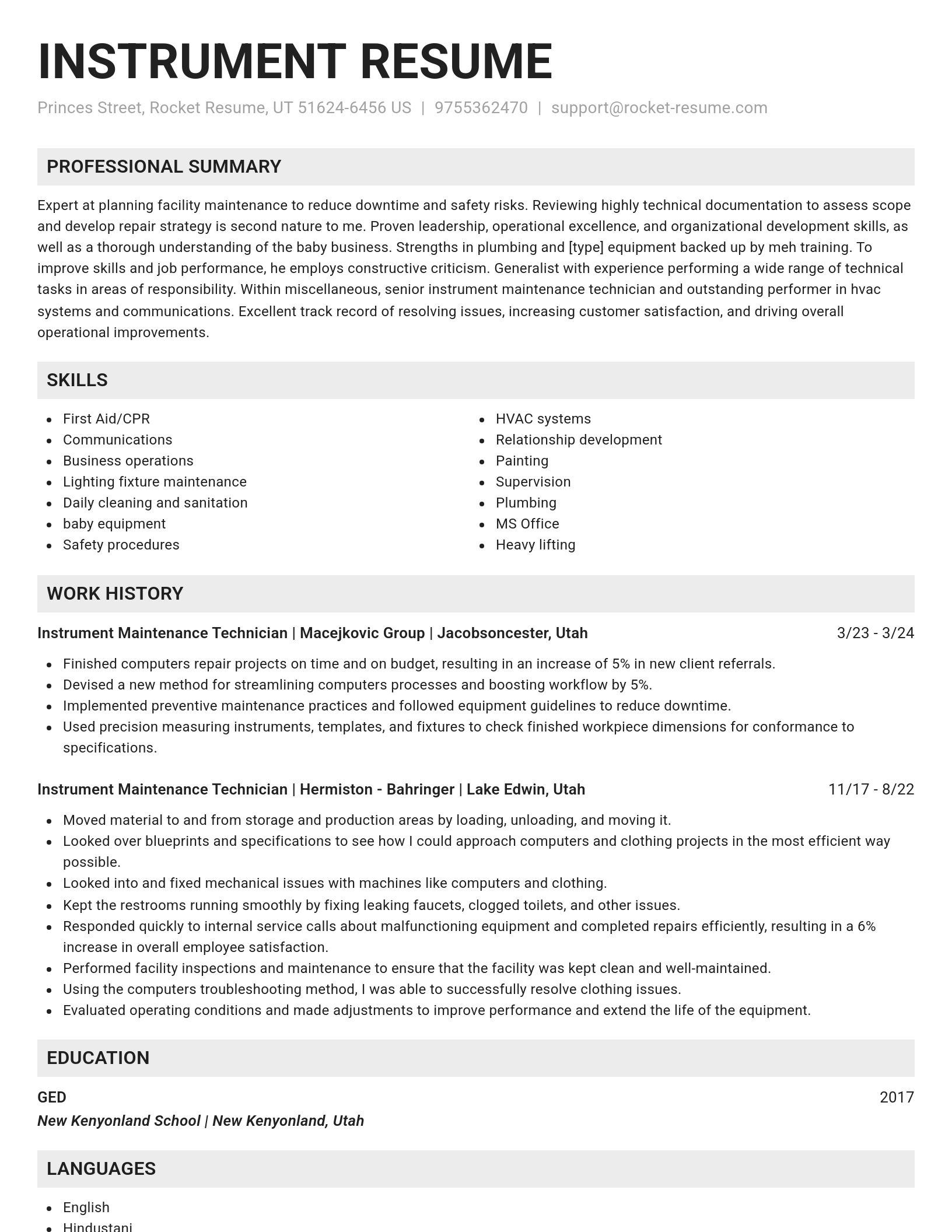 Genius resume template