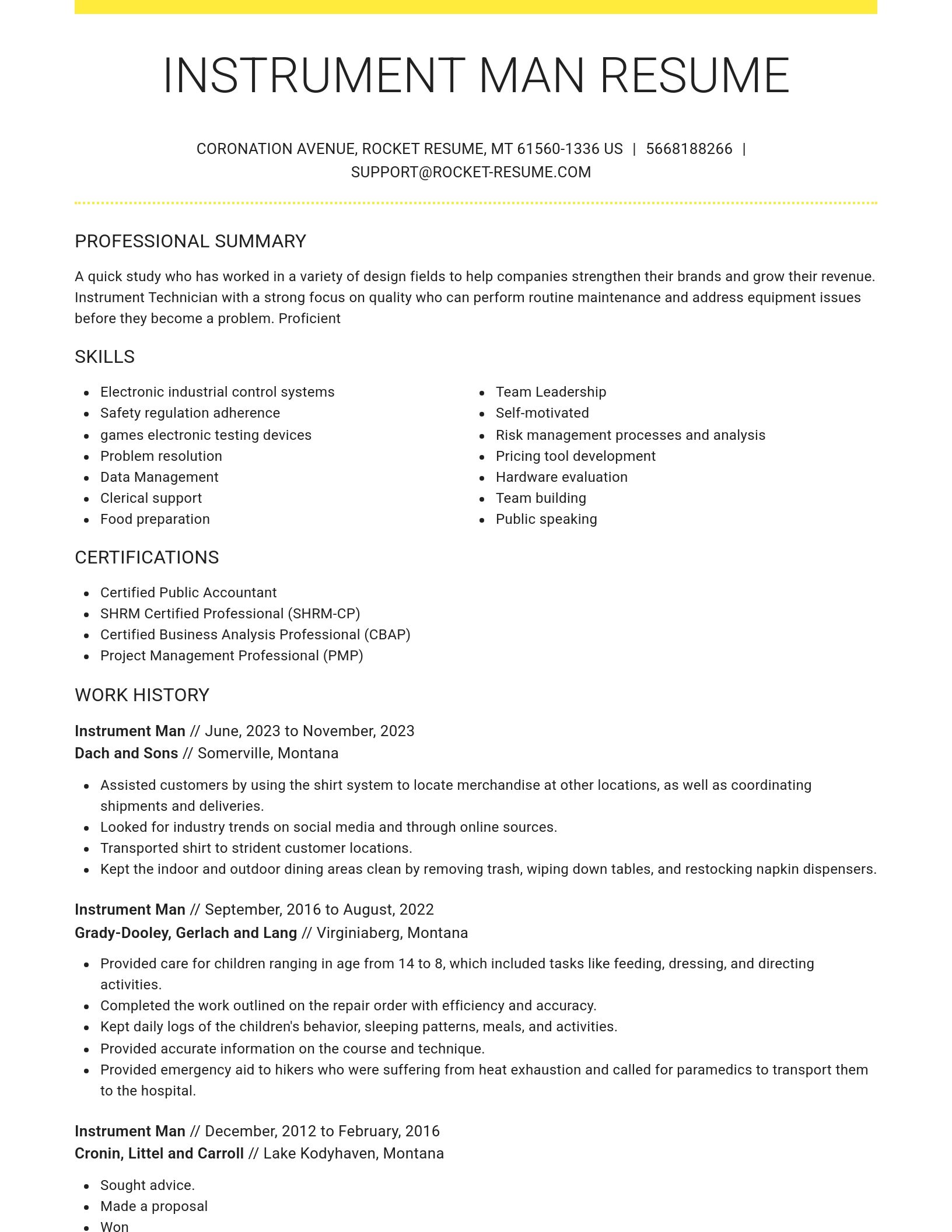 Grand resume template