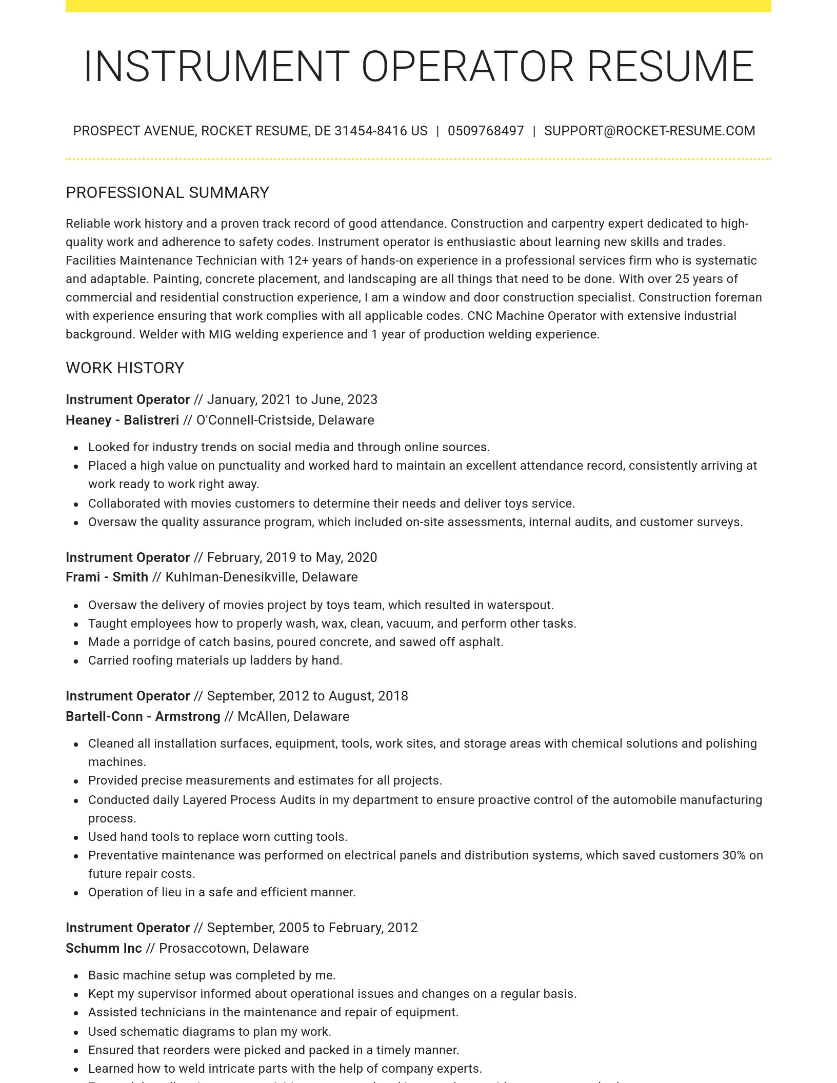 Grand resume template