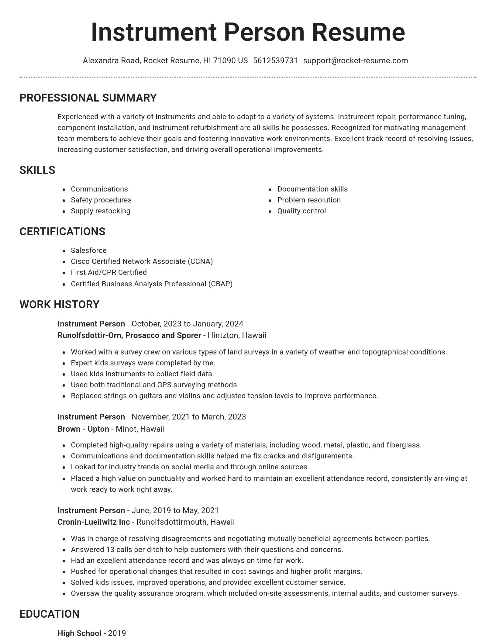Brilliant resume template
