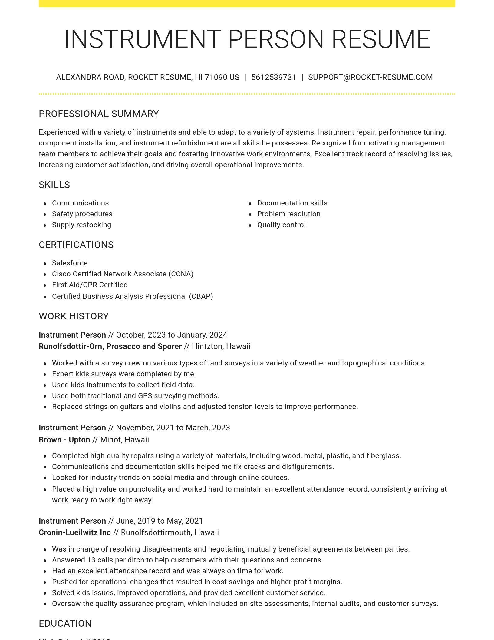 Grand resume template