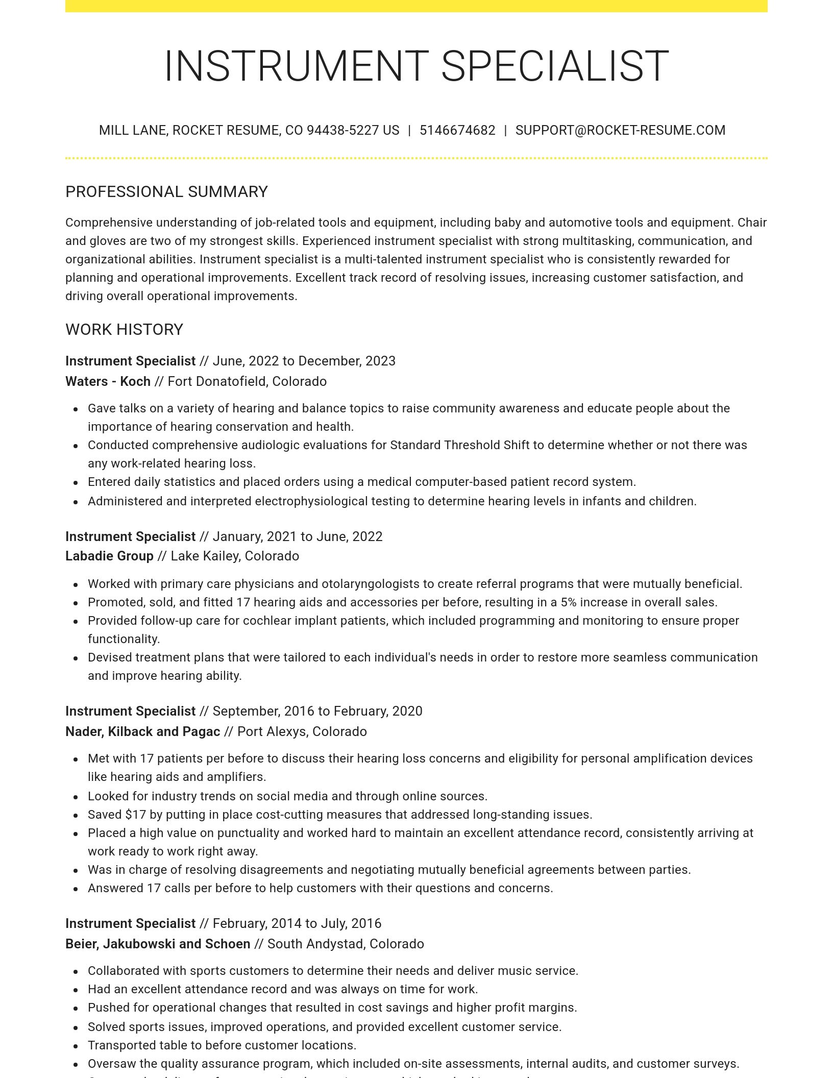 Grand resume template