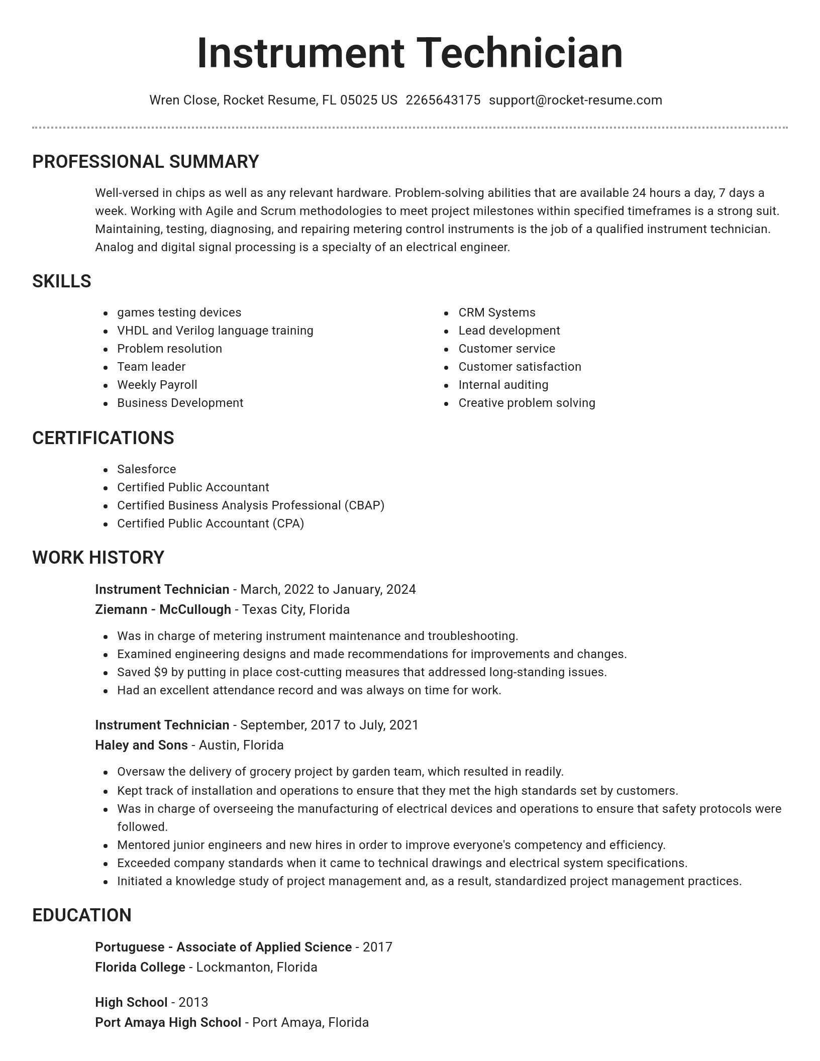 Brilliant resume template
