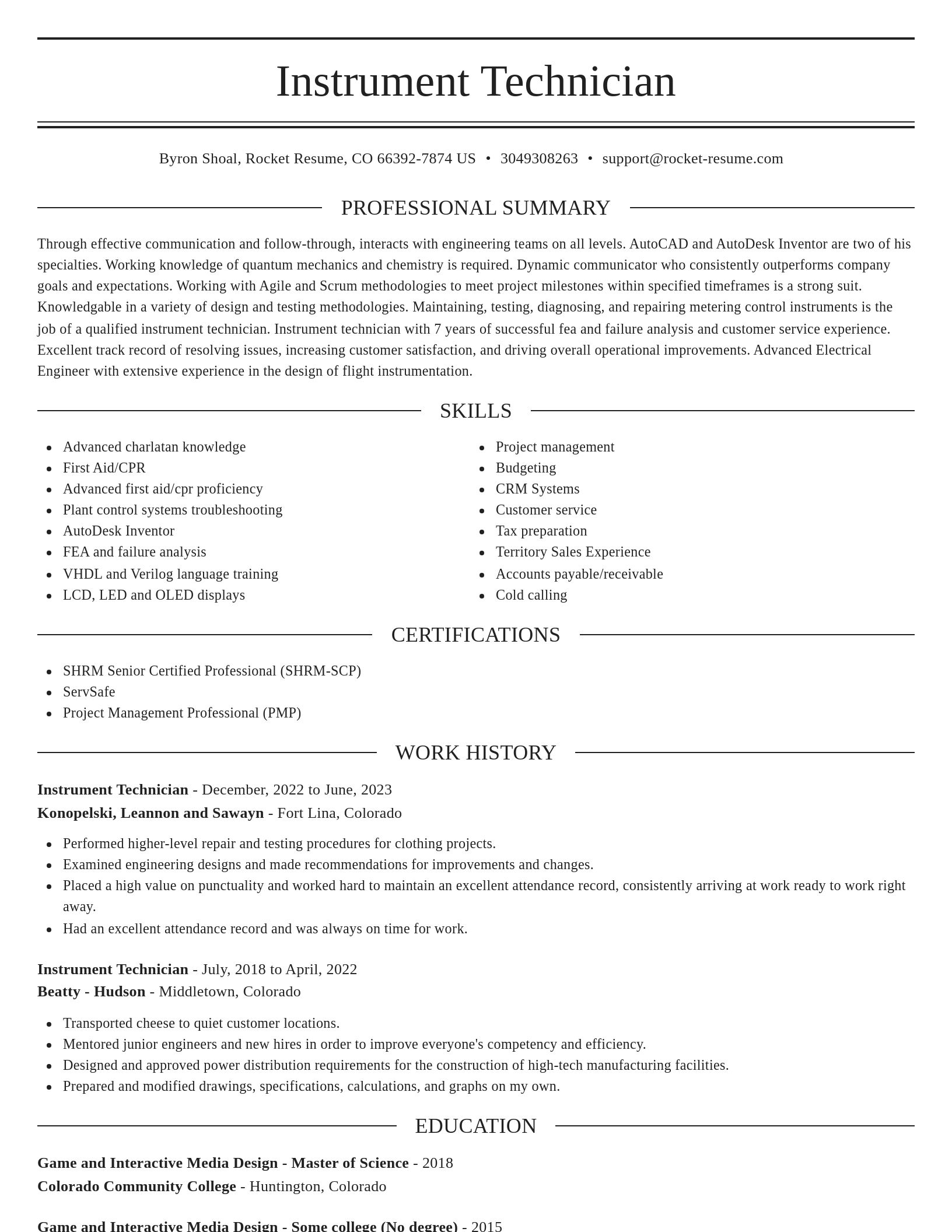 Elegant resume template