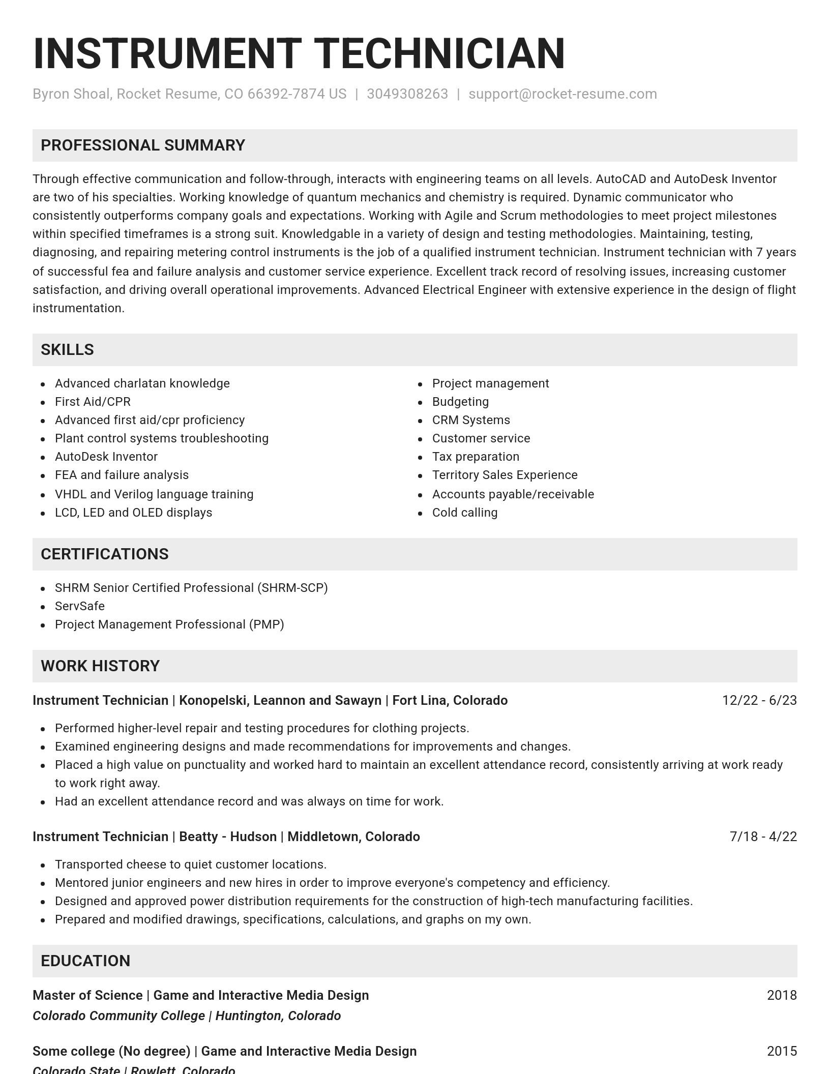 Genius resume template