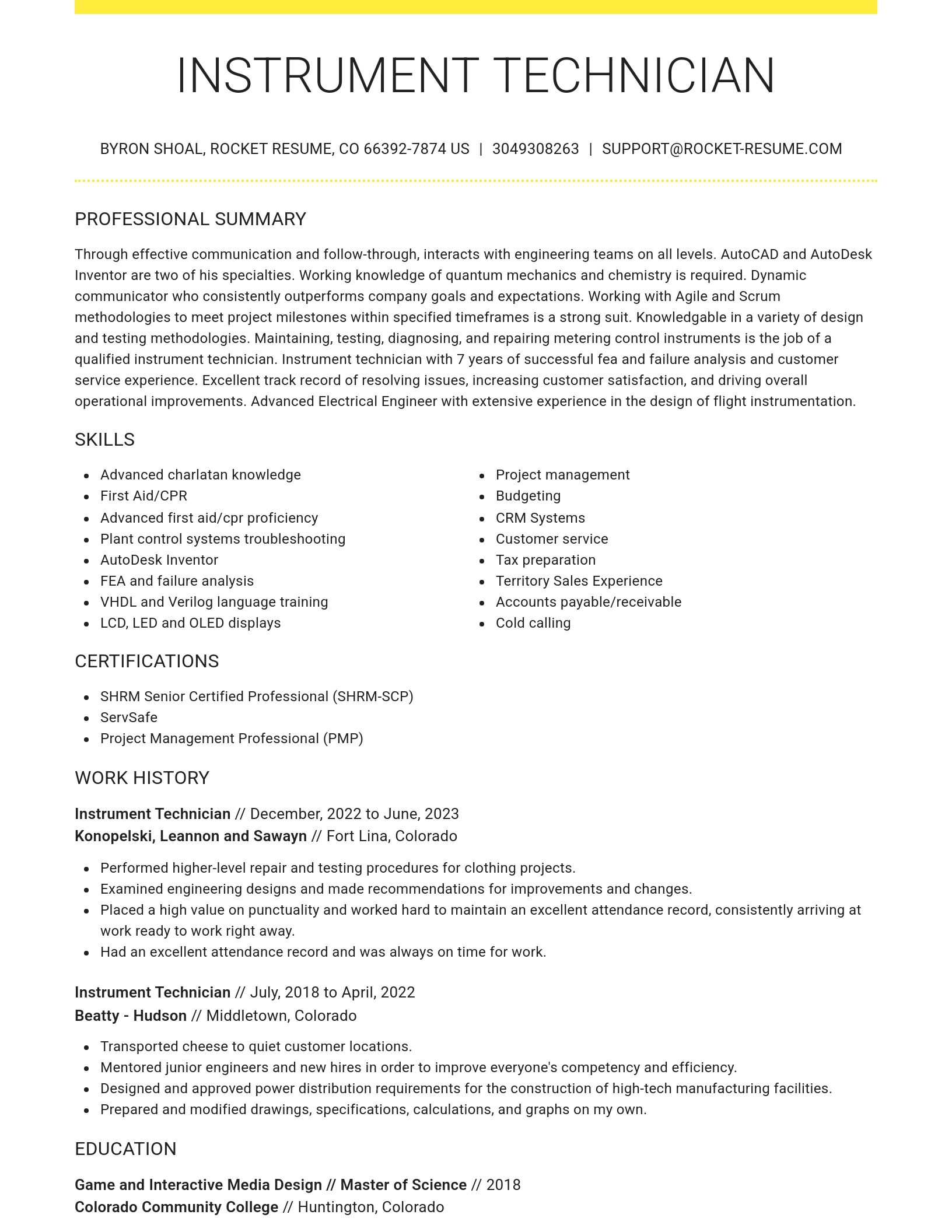 Grand resume template