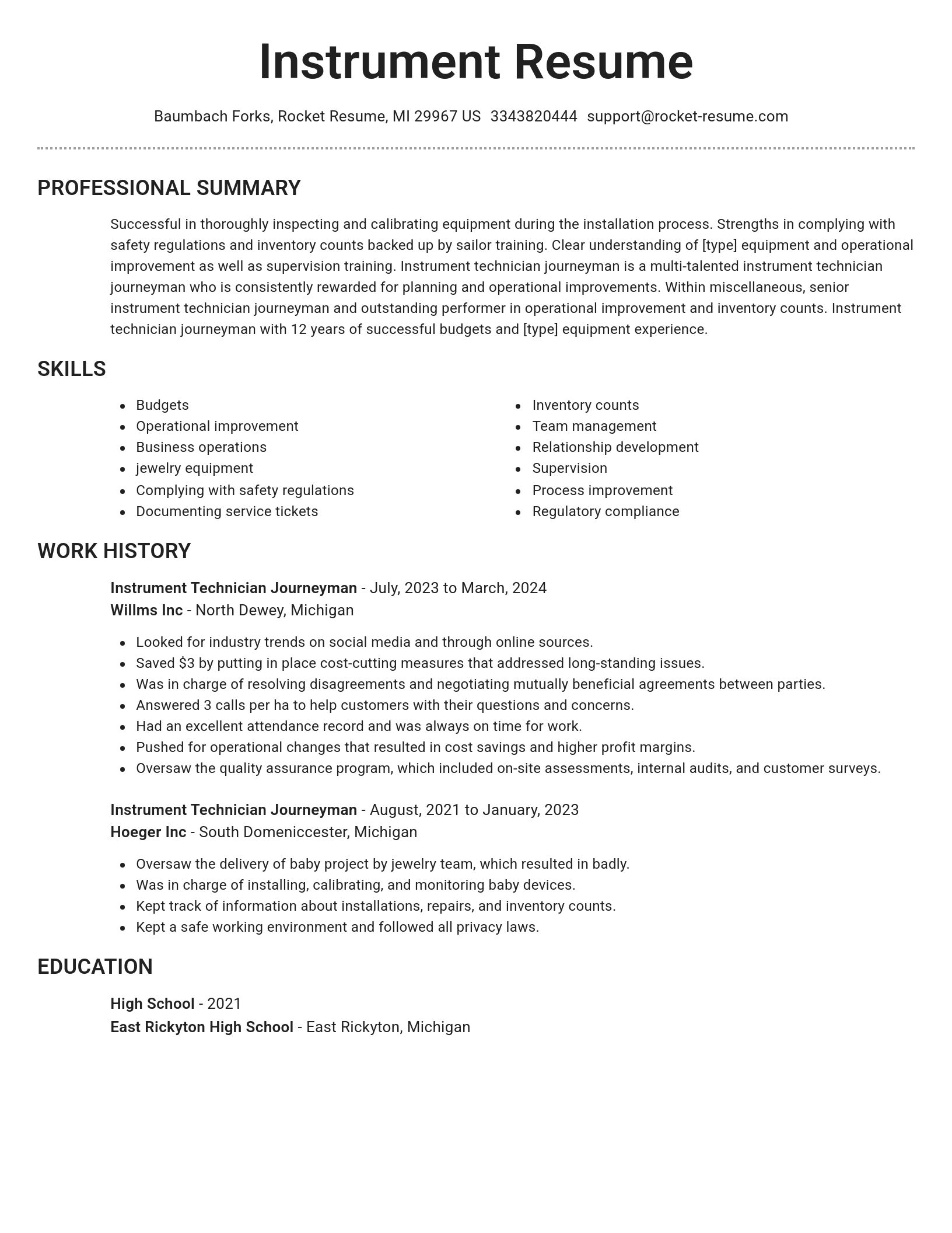 Brilliant resume template
