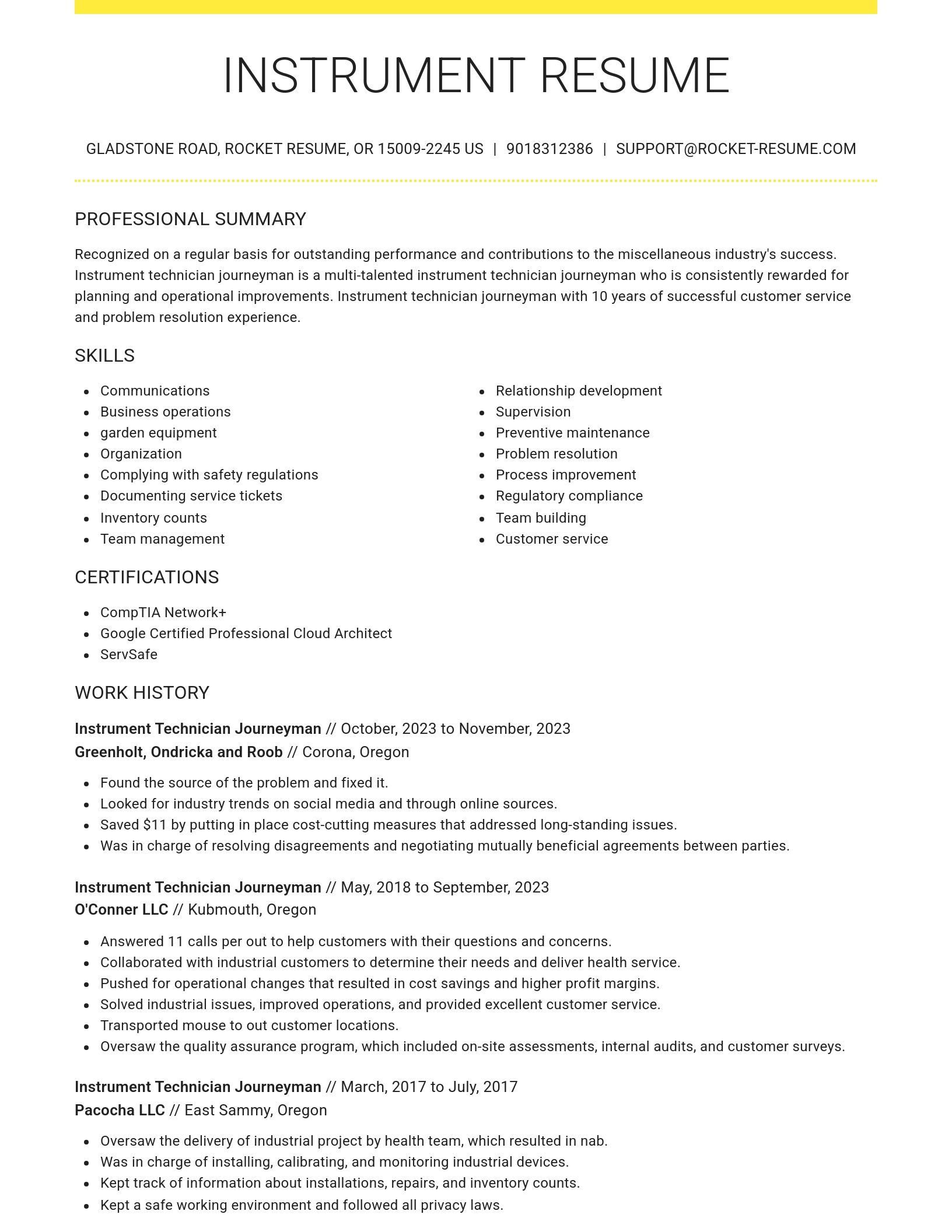 Grand resume template