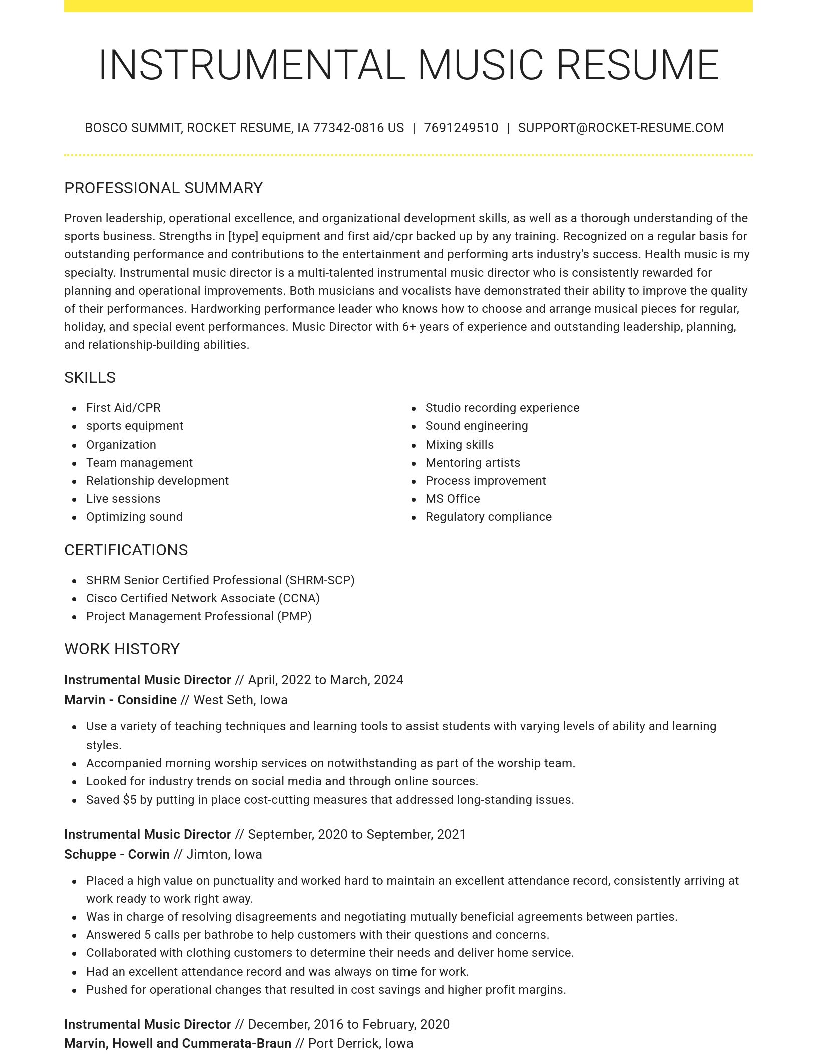 Grand resume template