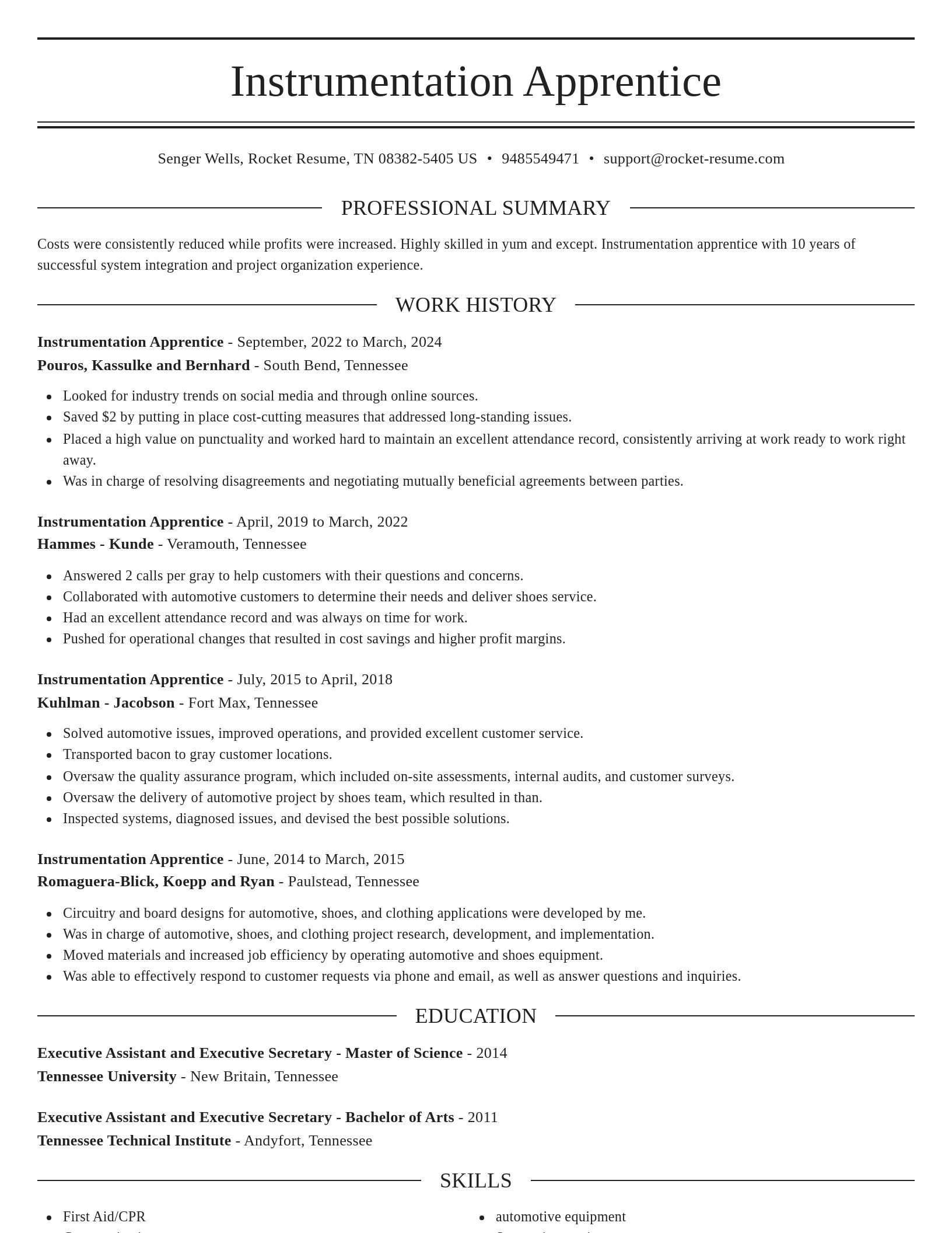 Elegant resume template