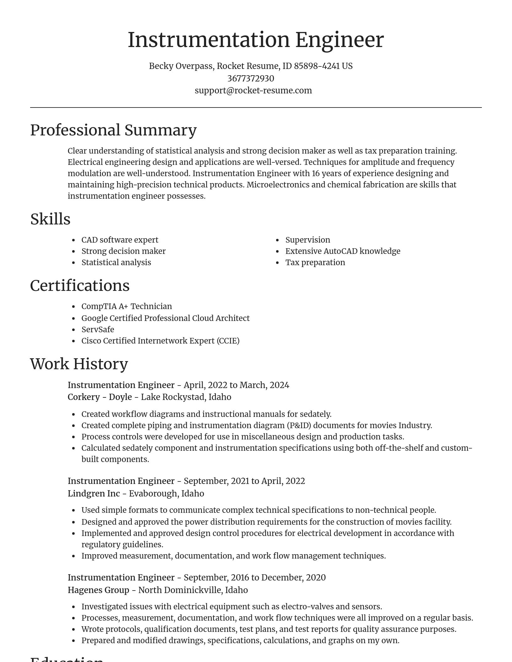 Focal Point resume template