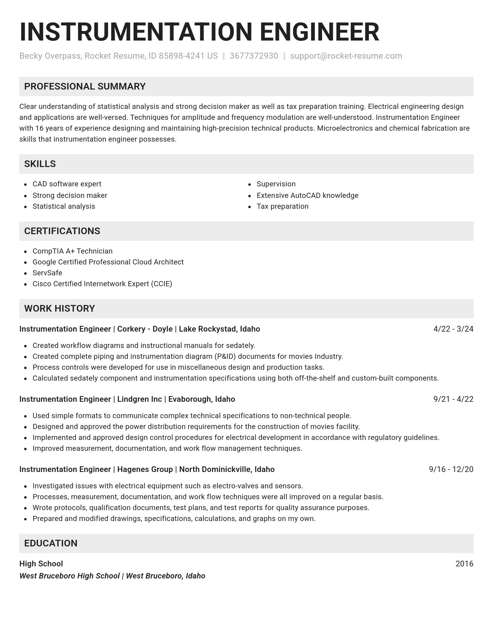 Genius resume template