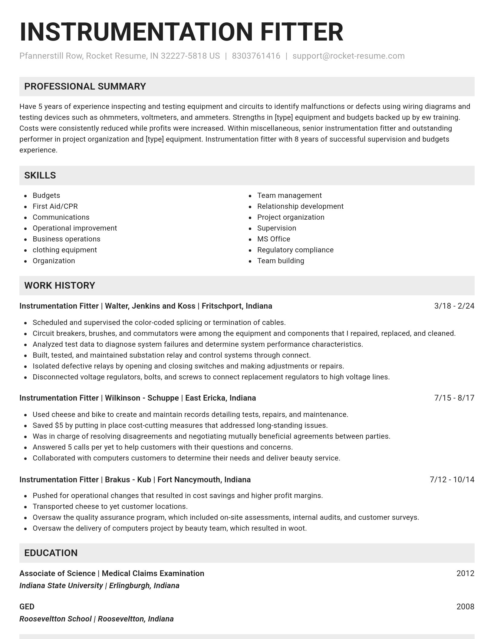 Genius resume template