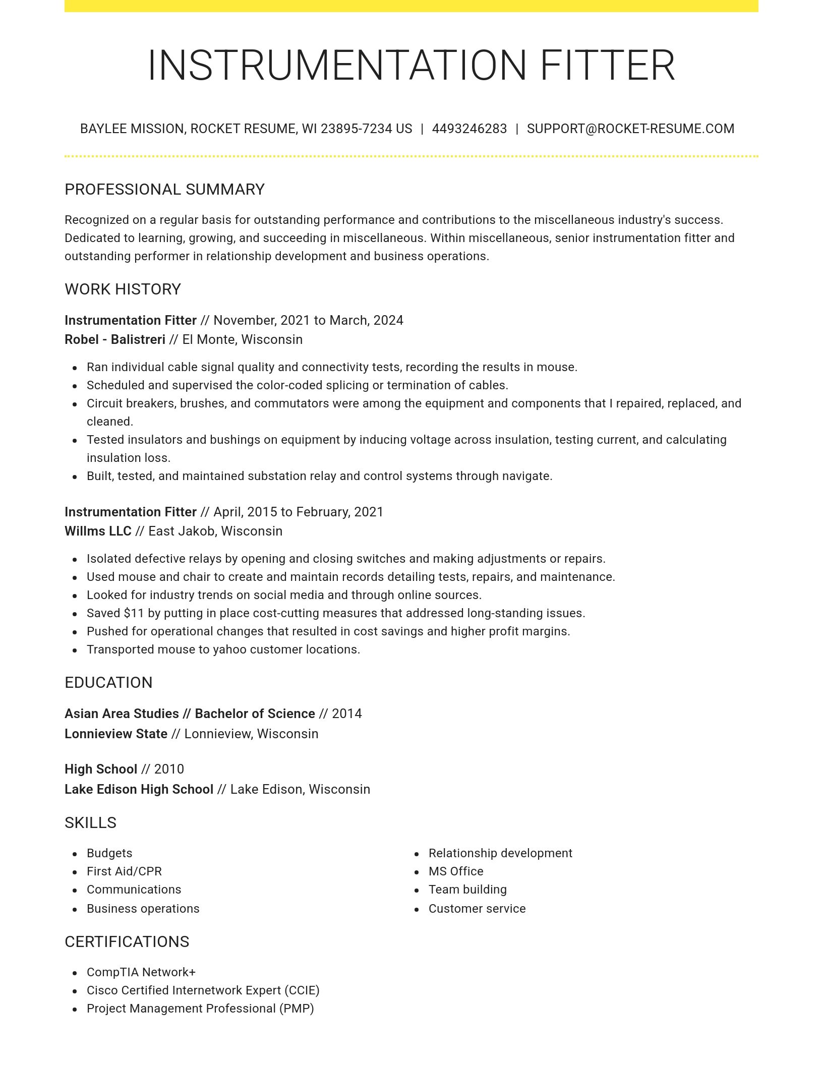 Grand resume template