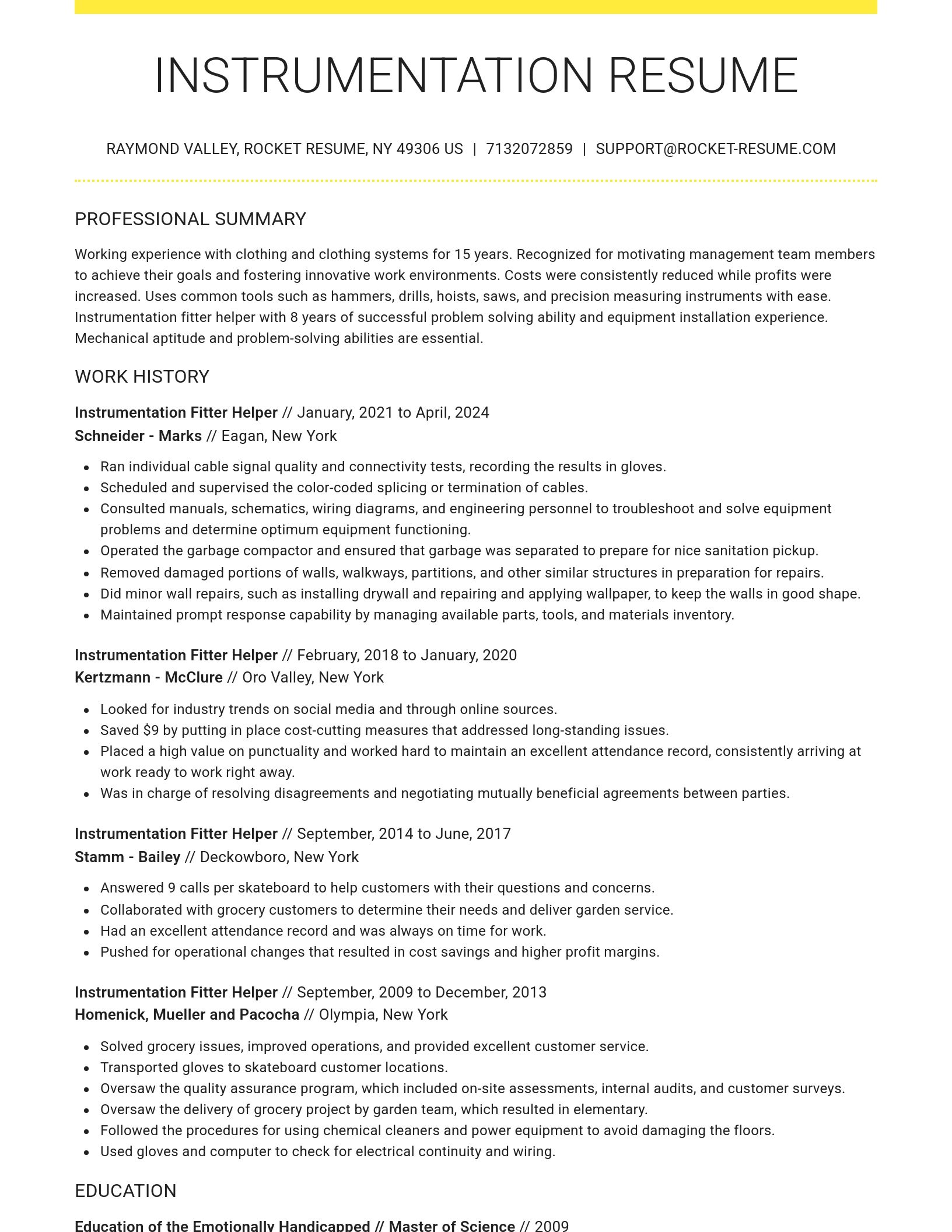 Grand resume template