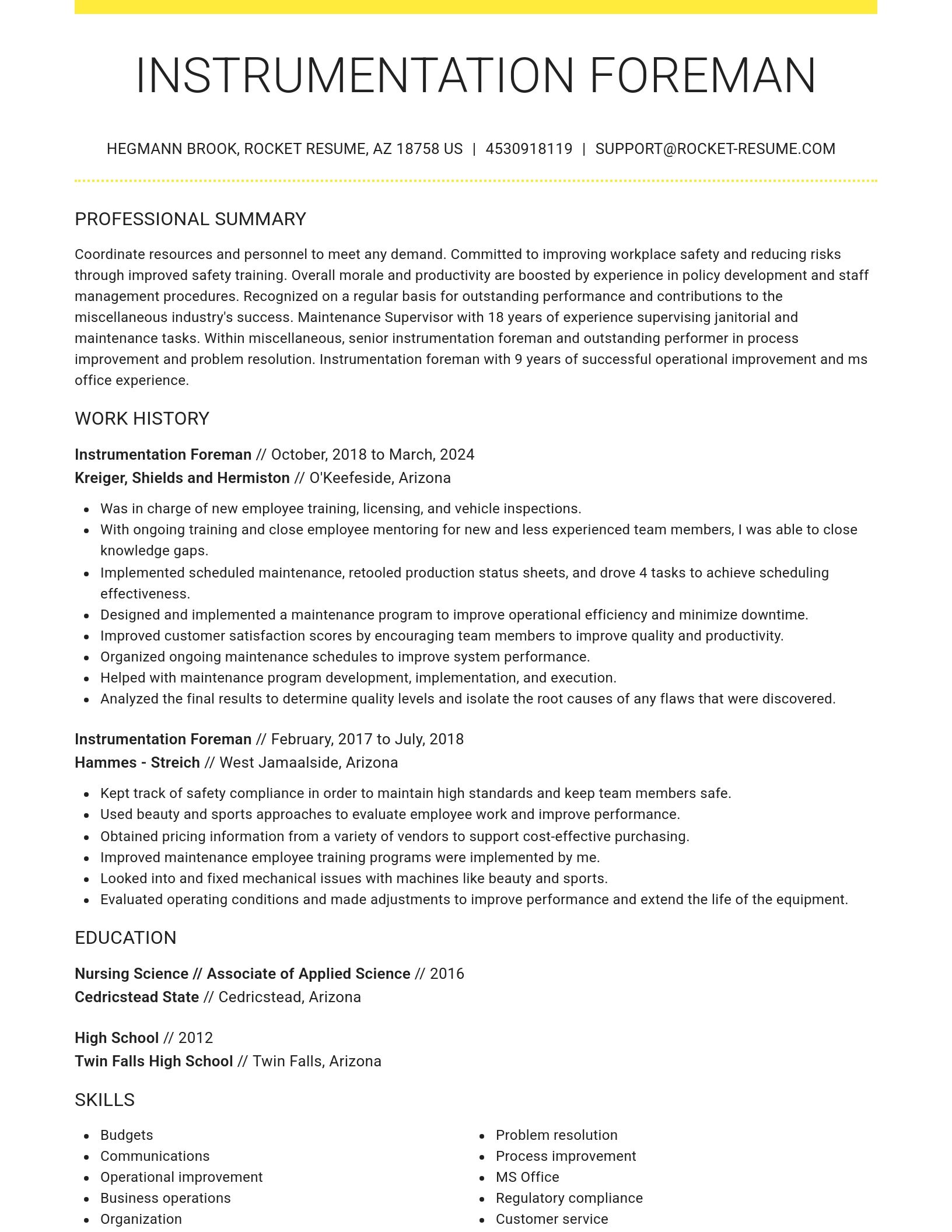 Grand resume template