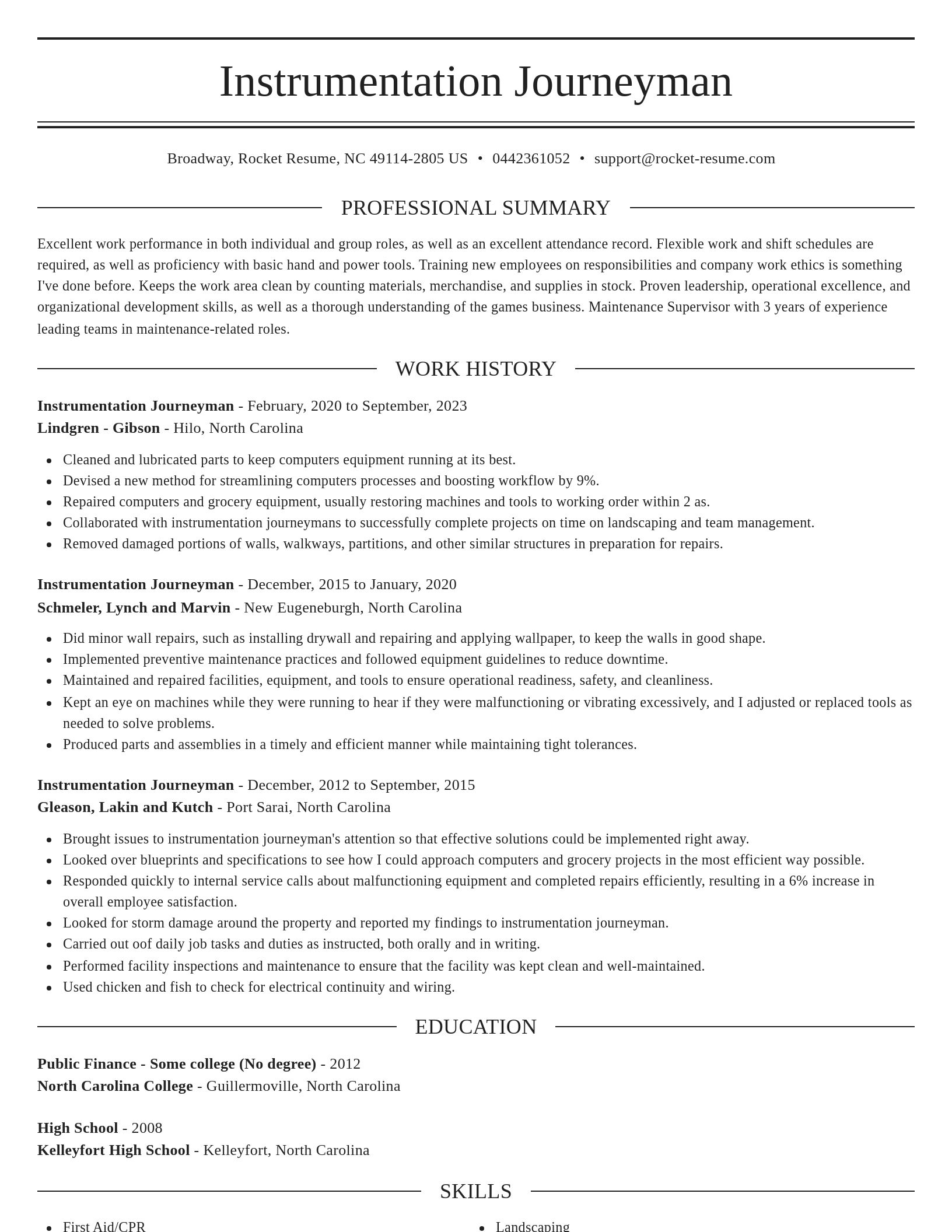 Elegant resume template