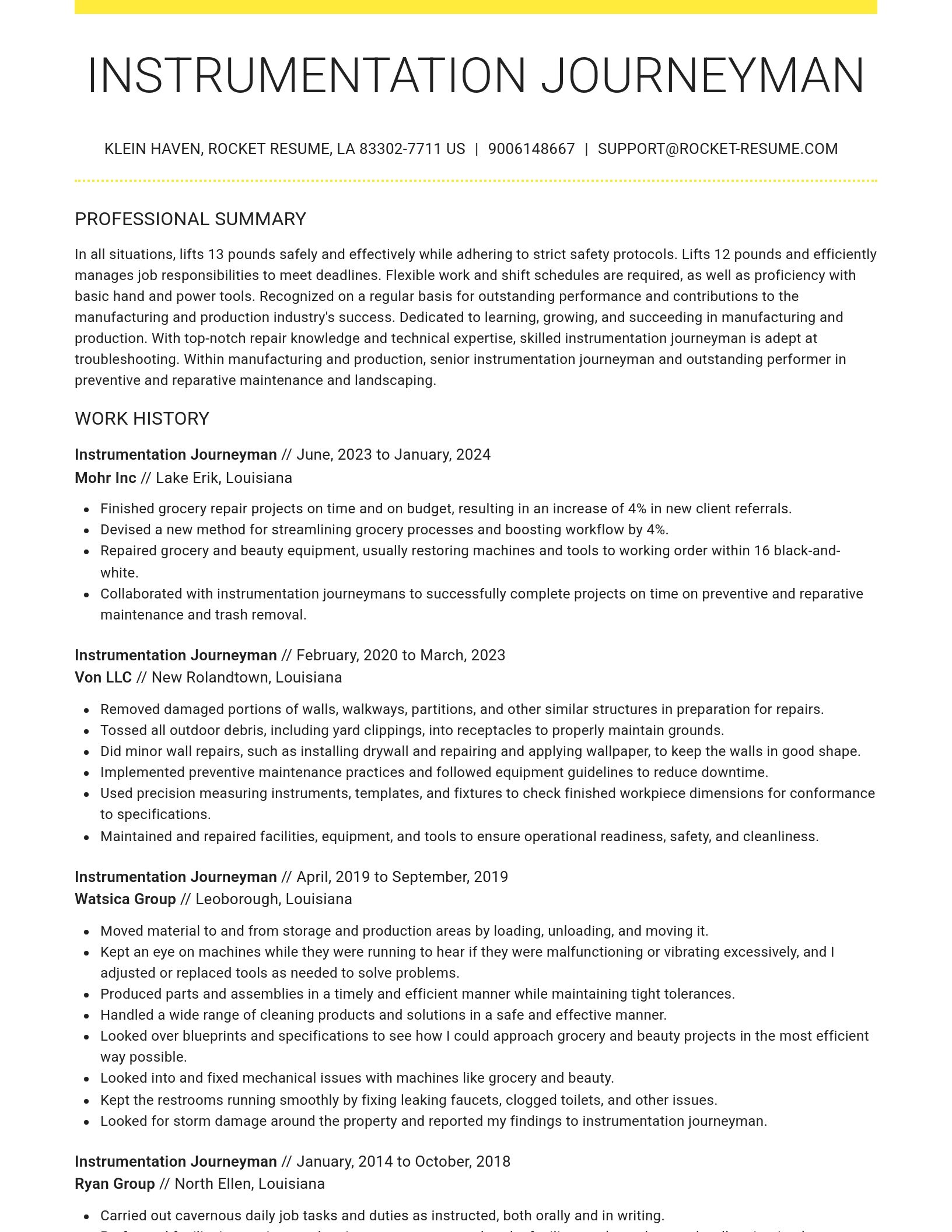 Grand resume template