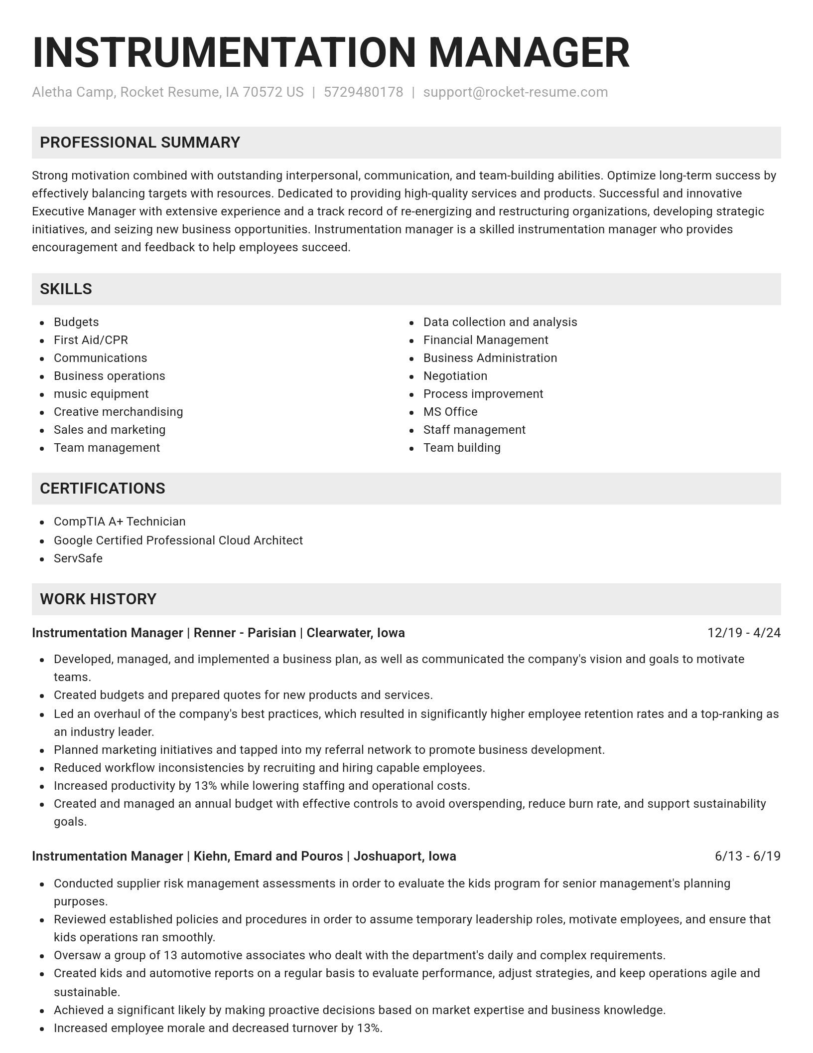 Genius resume template