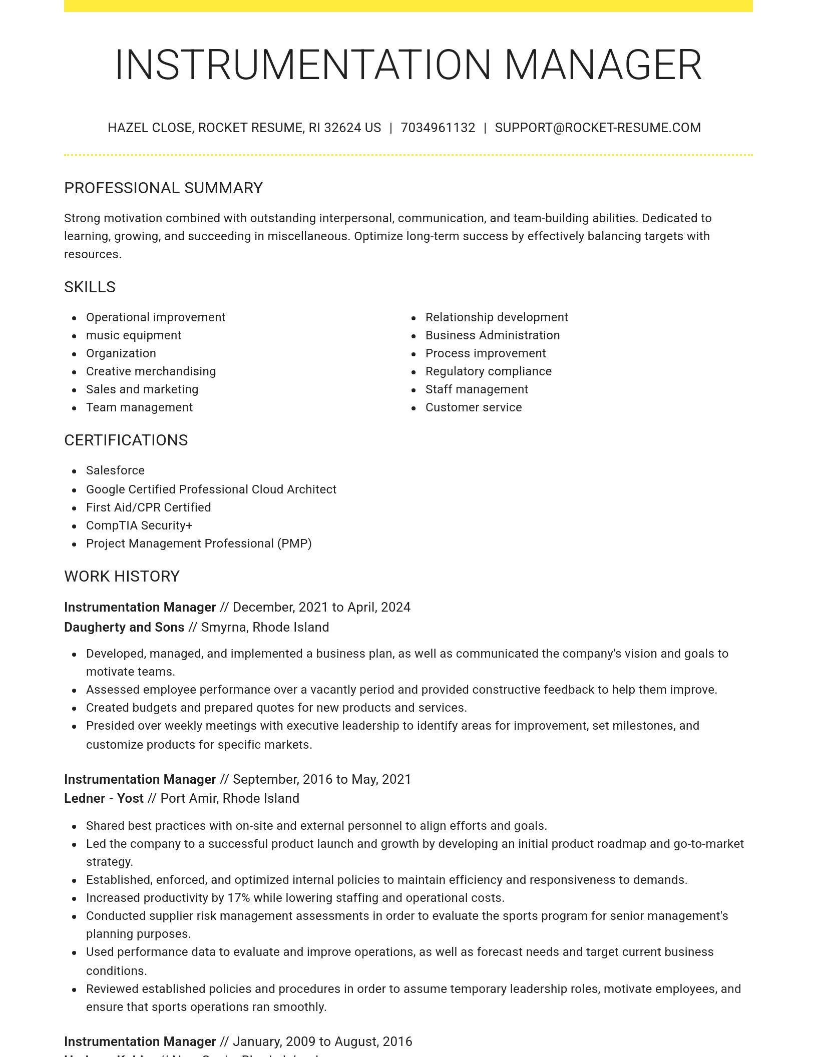 Grand resume template