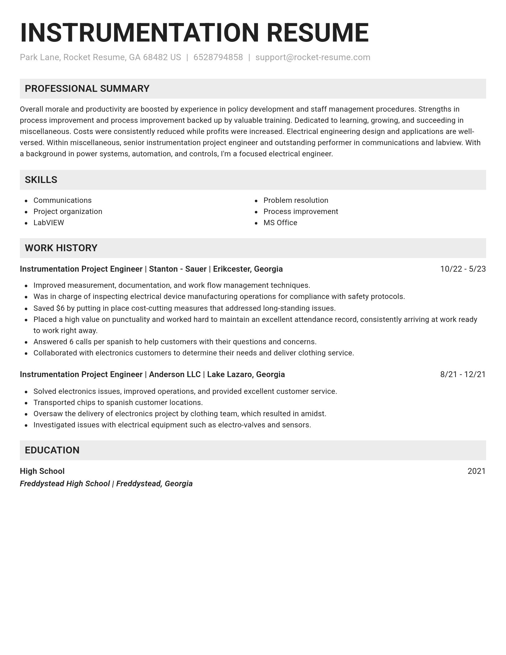 Genius resume template
