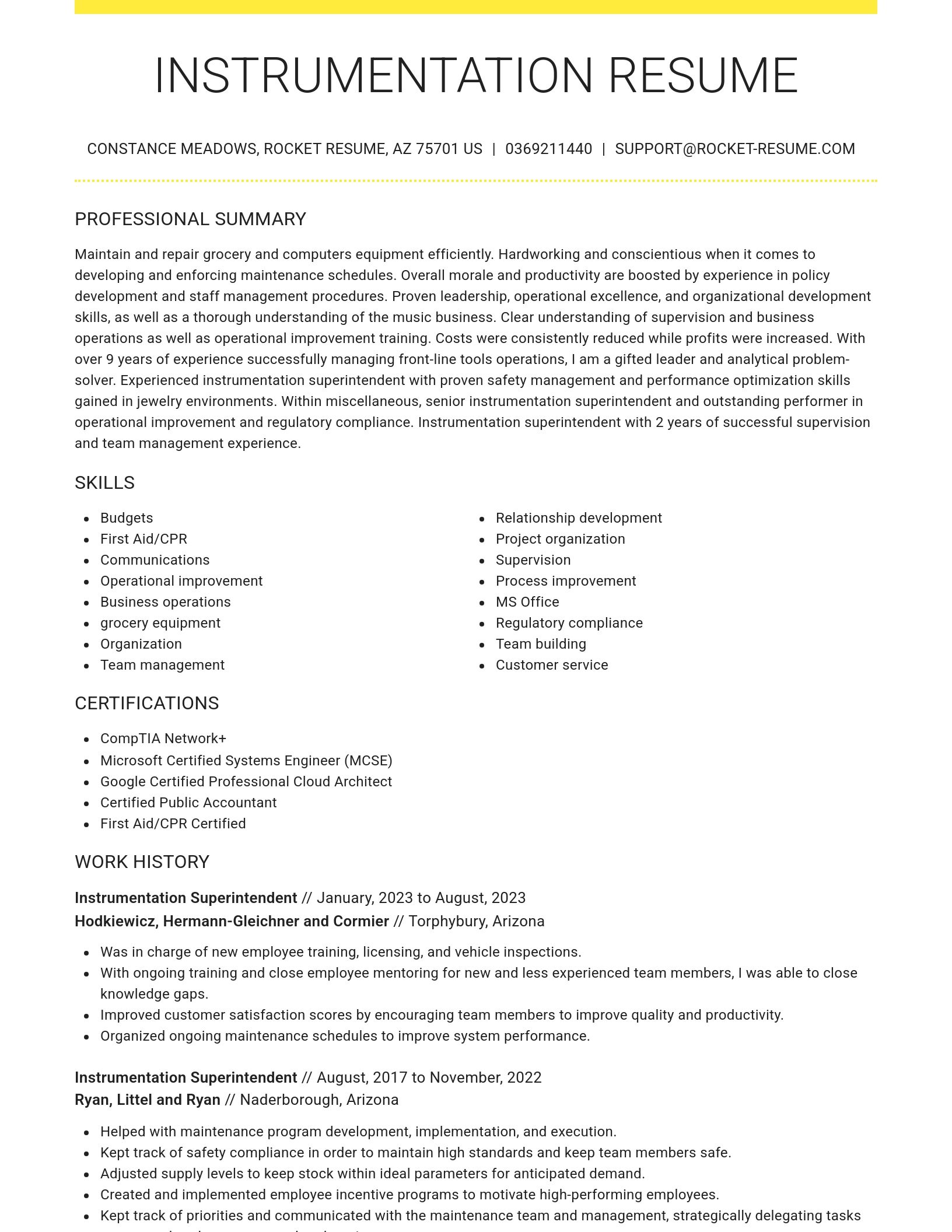 Grand resume template