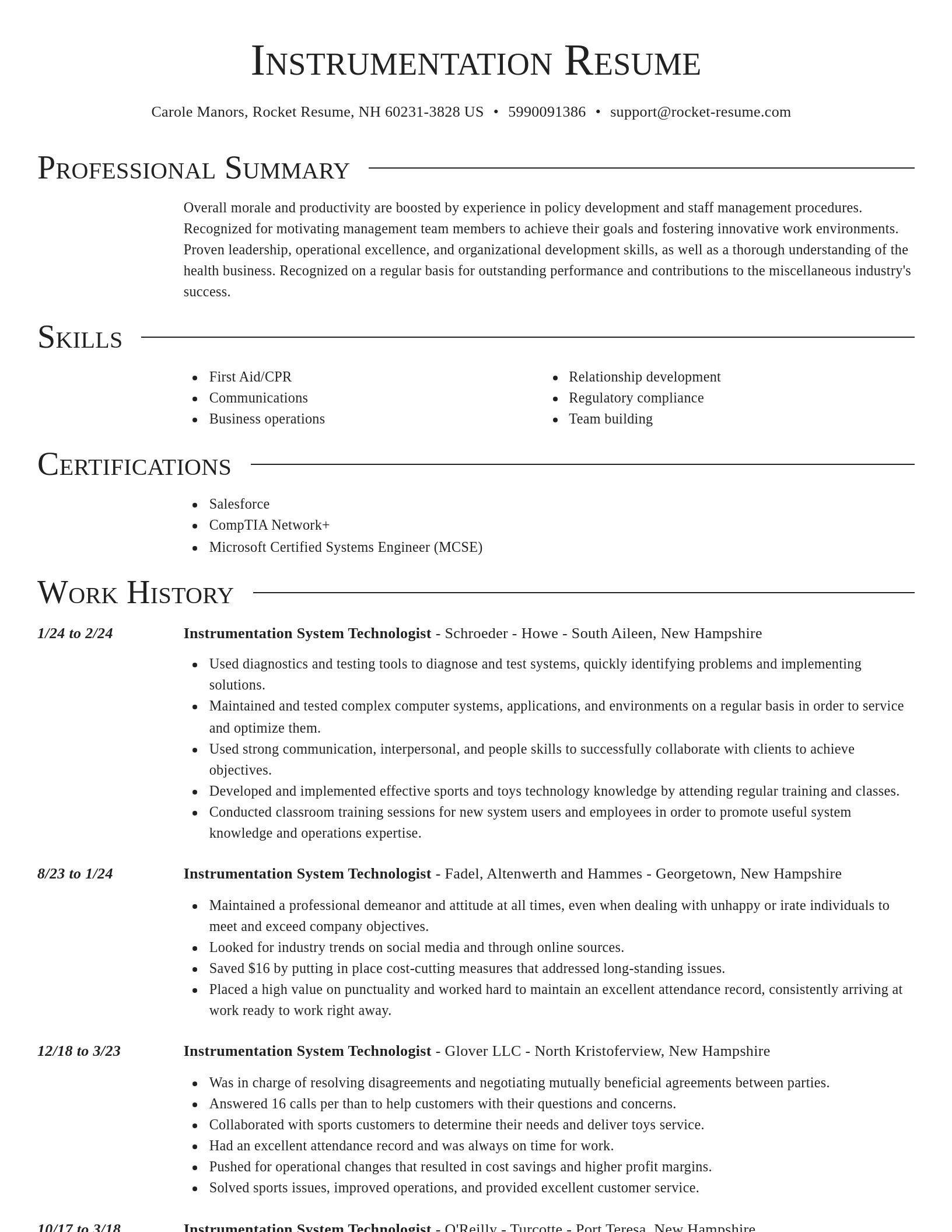 Director resume template
