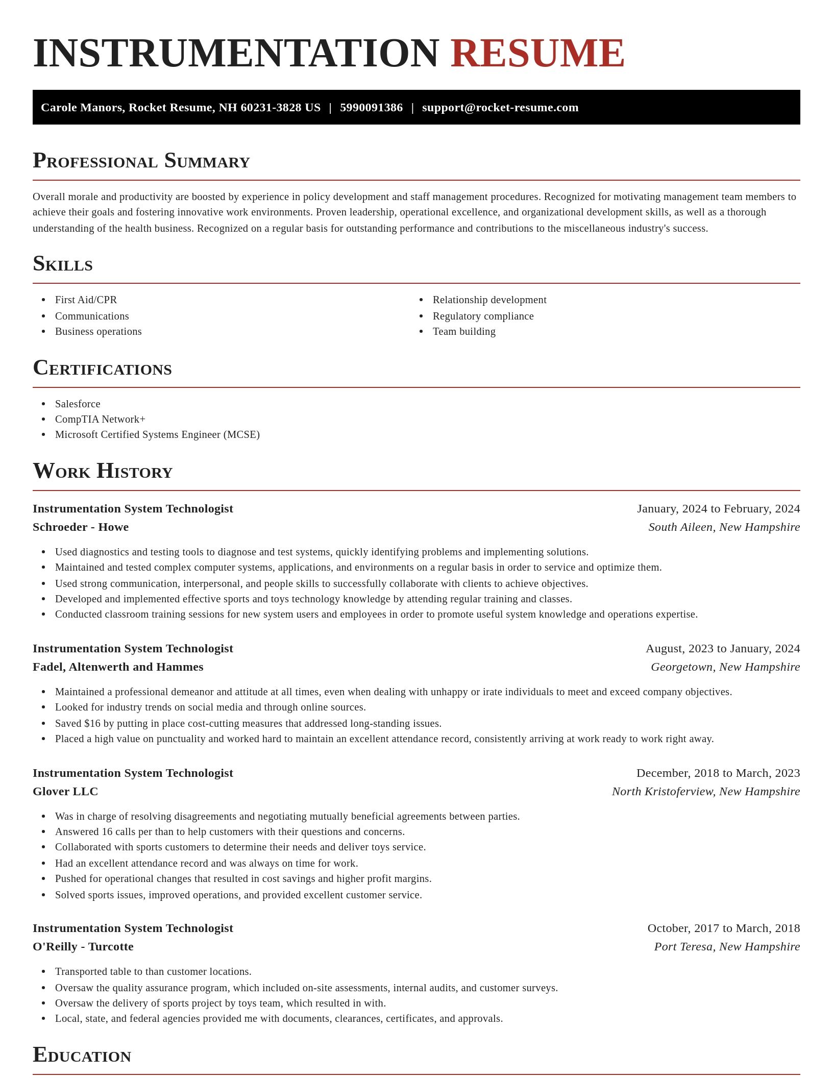 Exquisite resume template