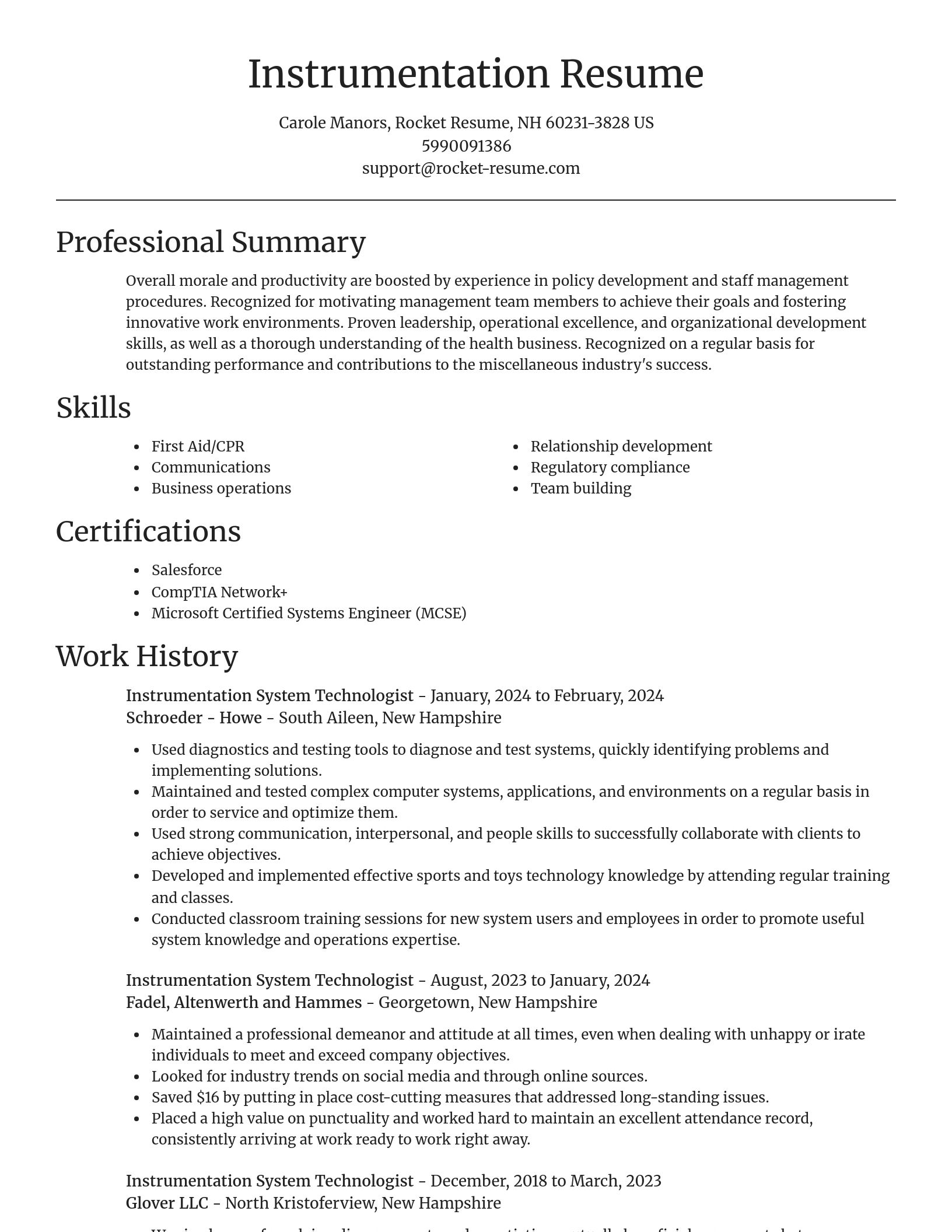 Focal Point resume template