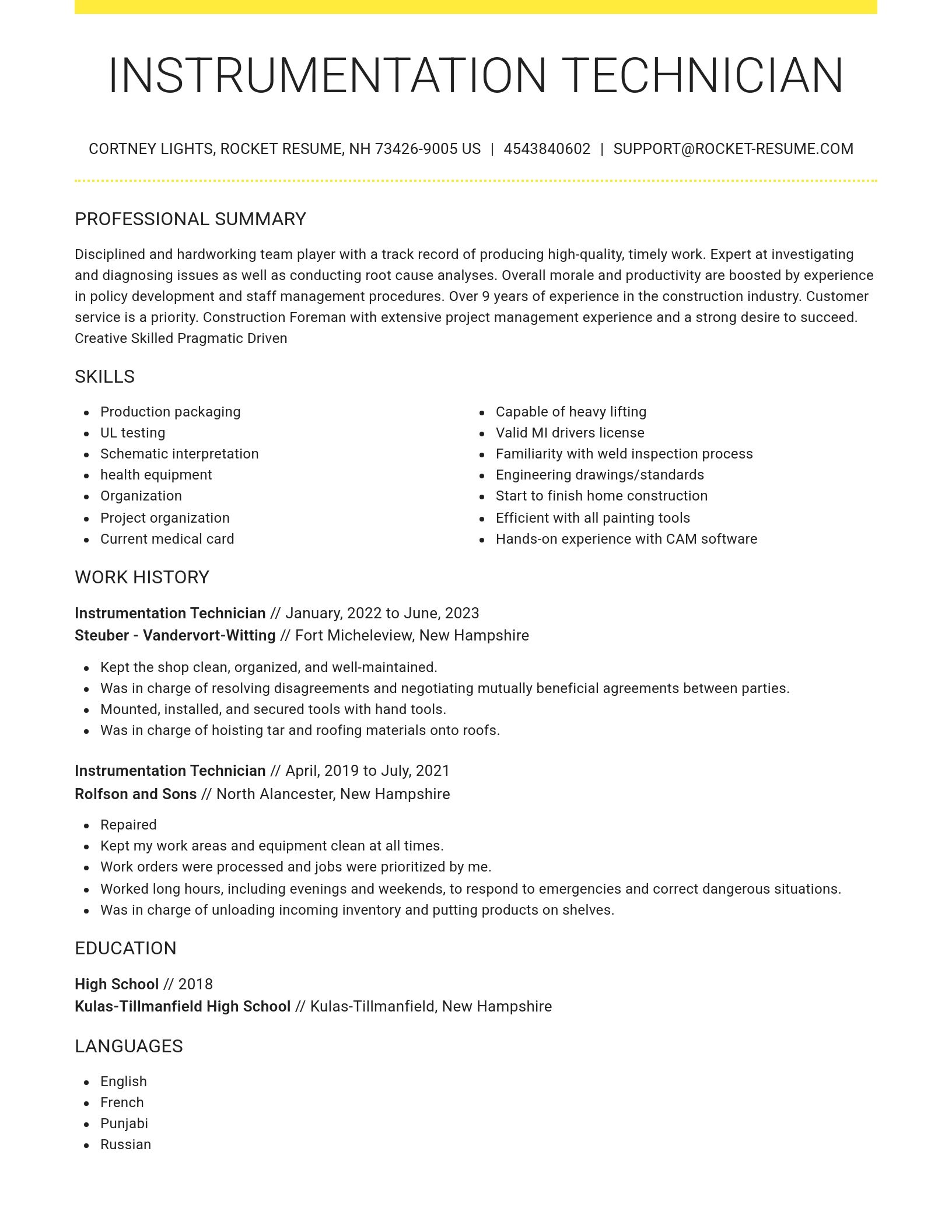 Grand resume template
