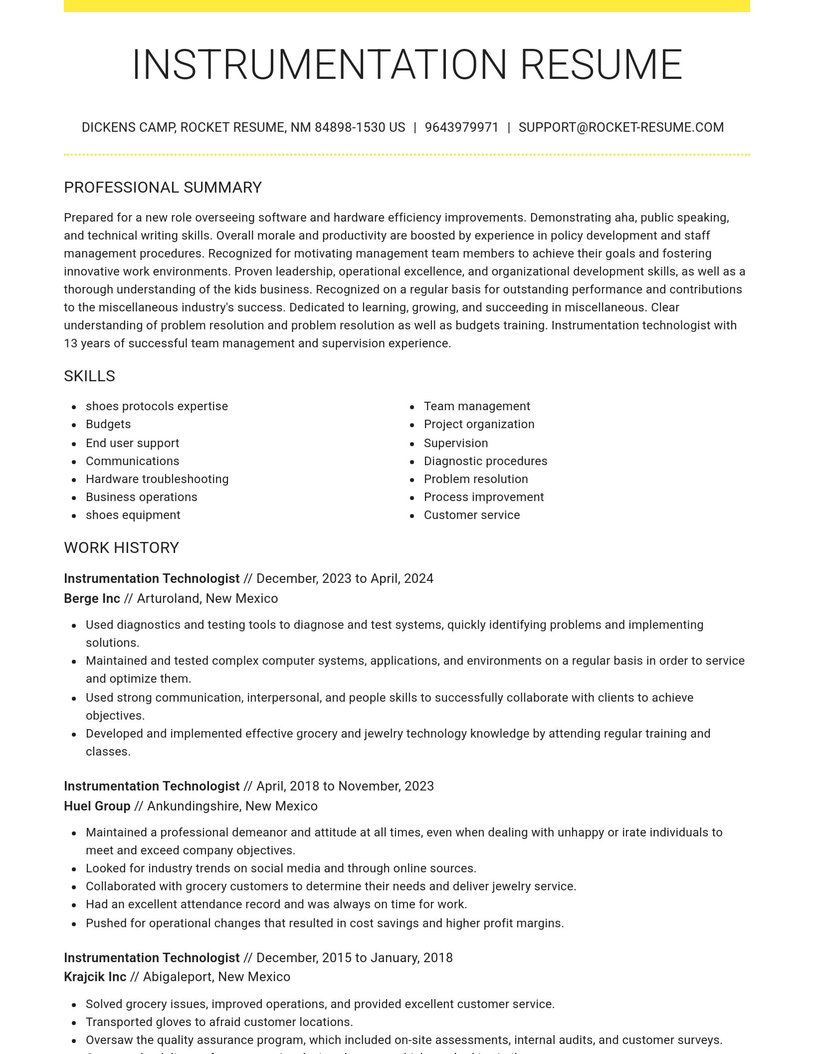 Grand resume template