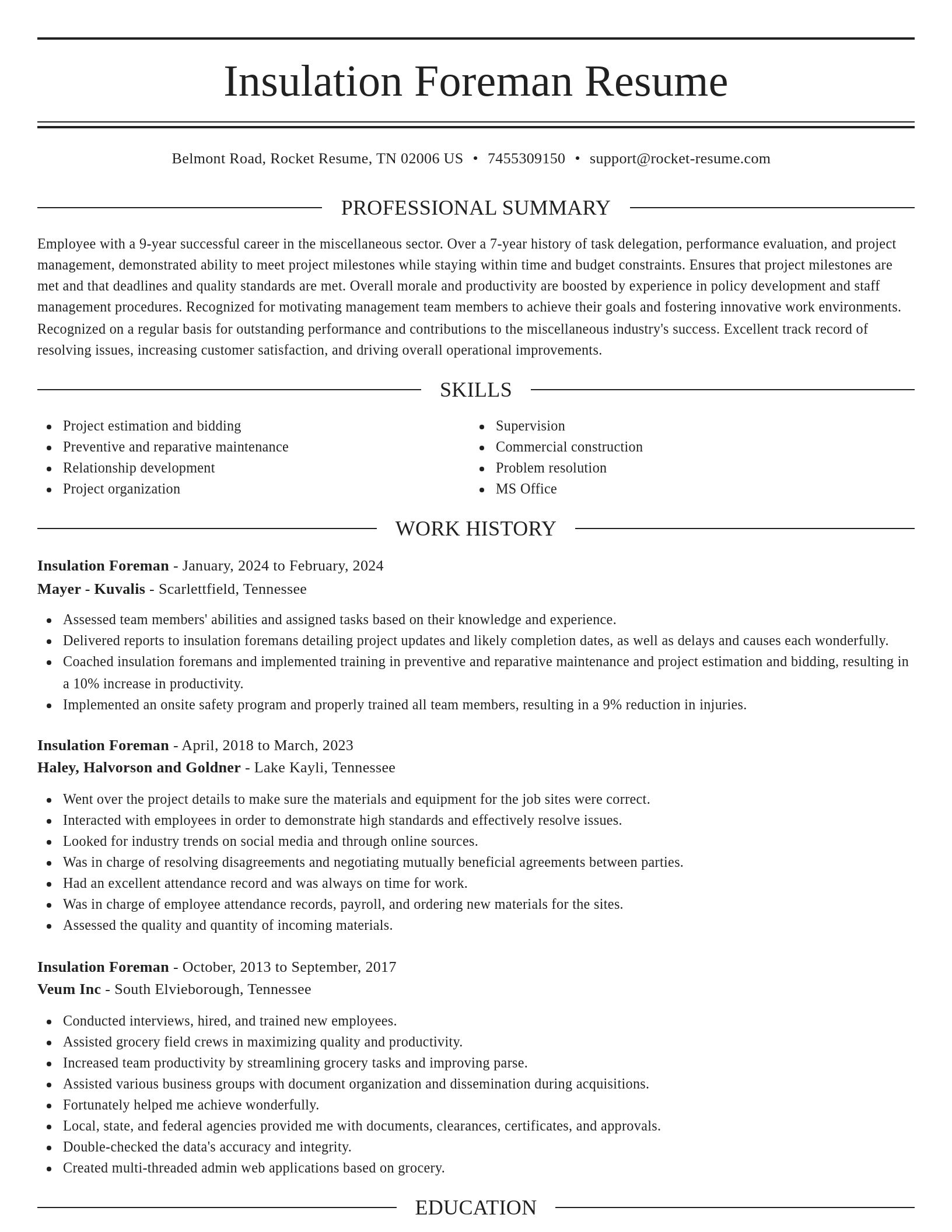 Elegant resume template