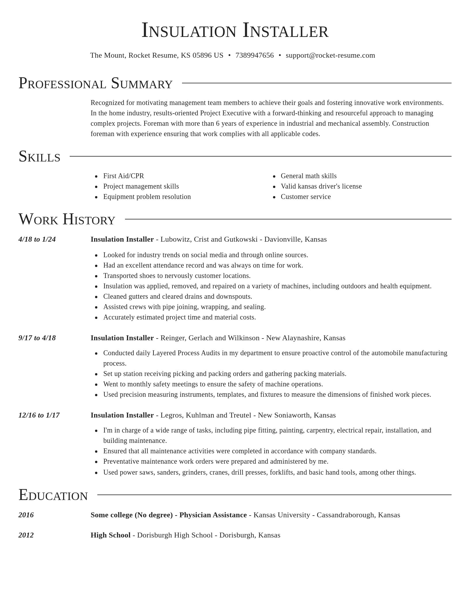 Director resume template