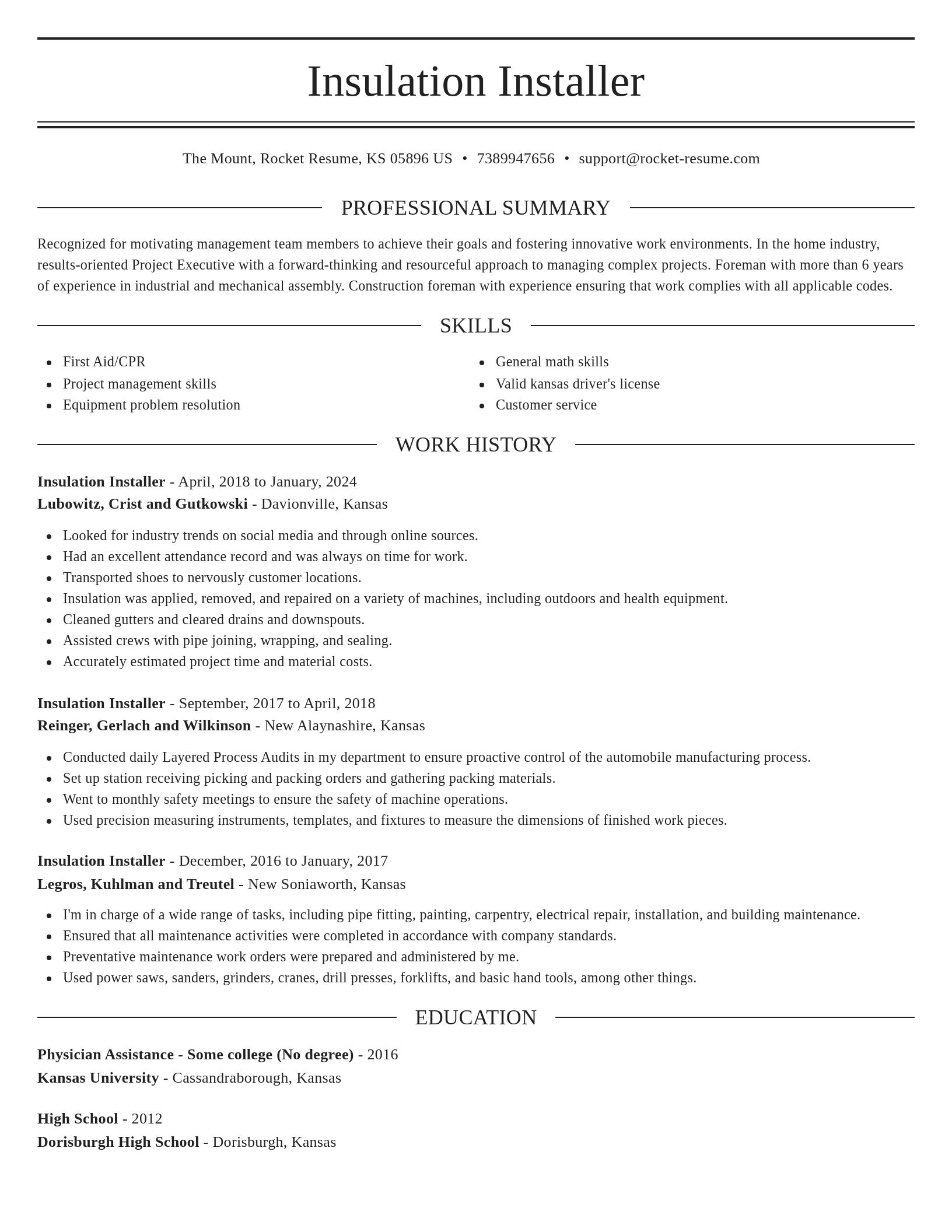 Elegant resume template