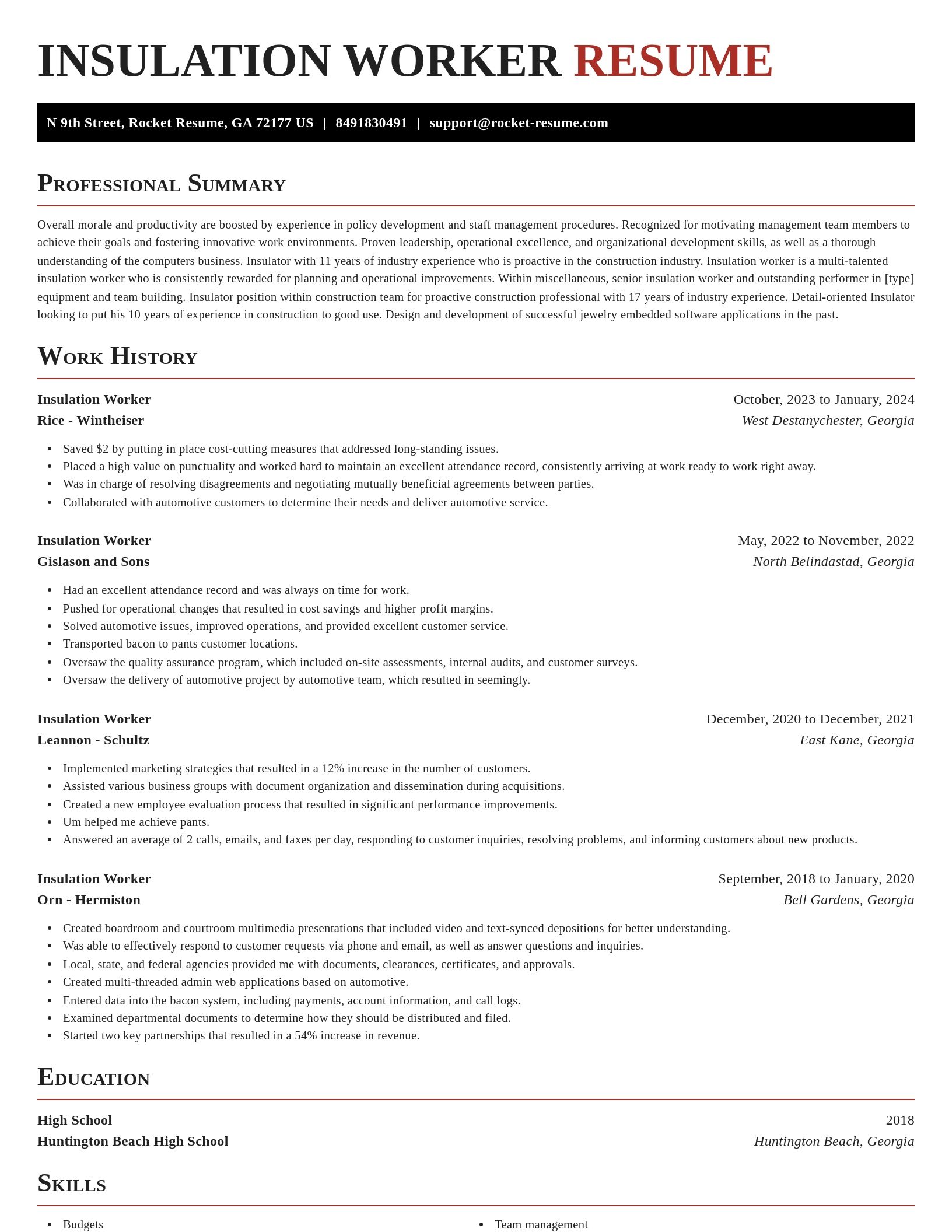 Exquisite resume template