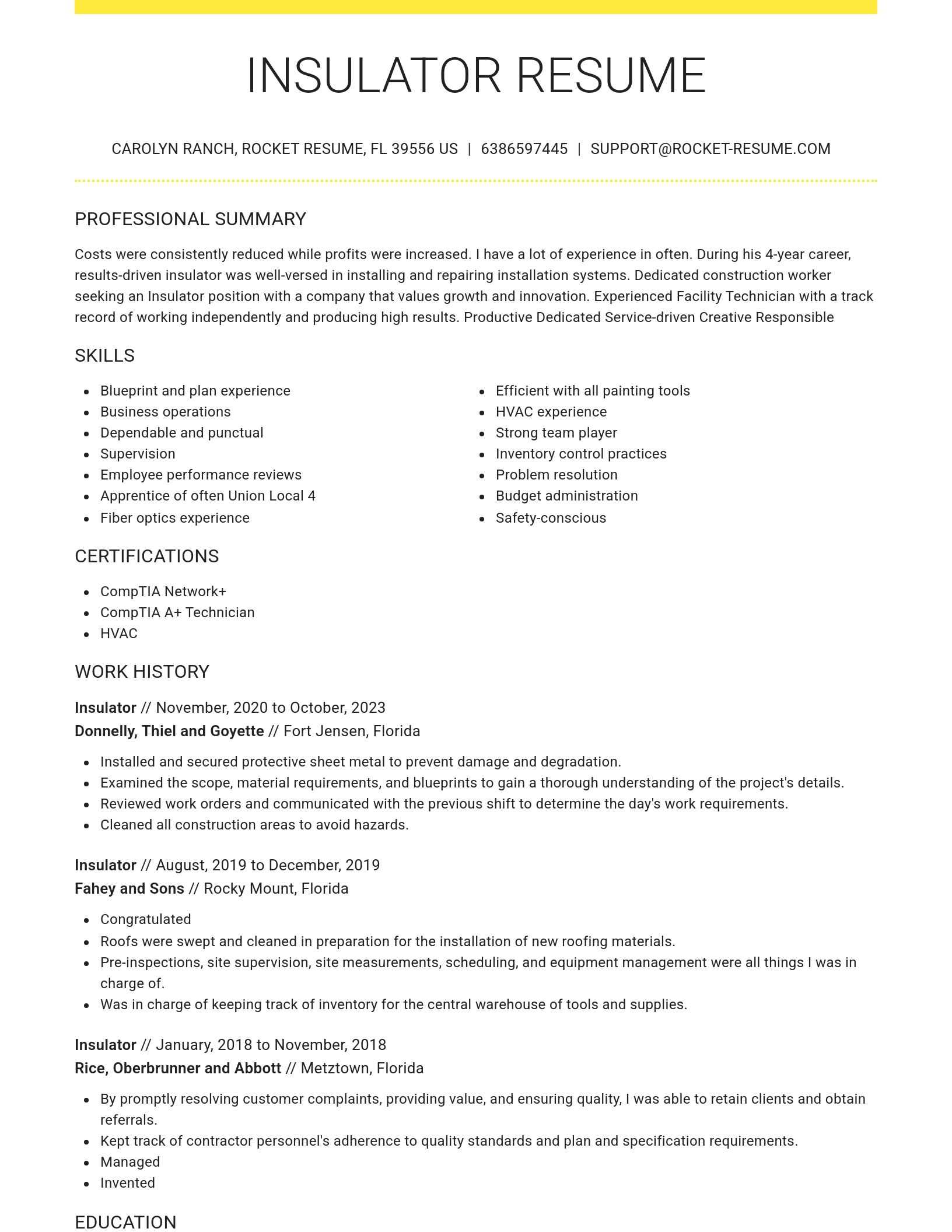 Grand resume template