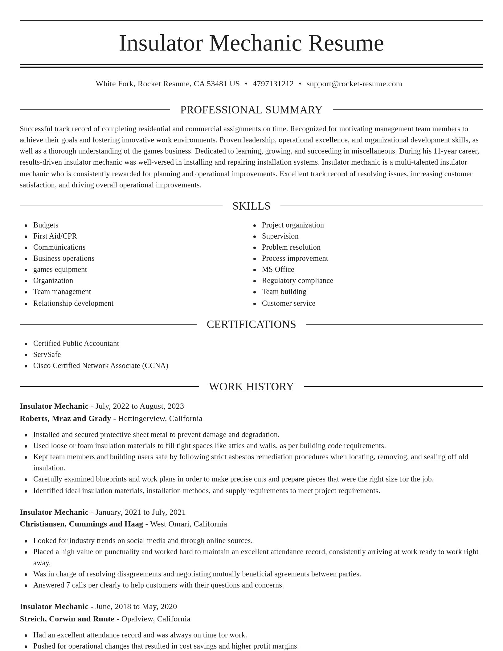 Elegant resume template
