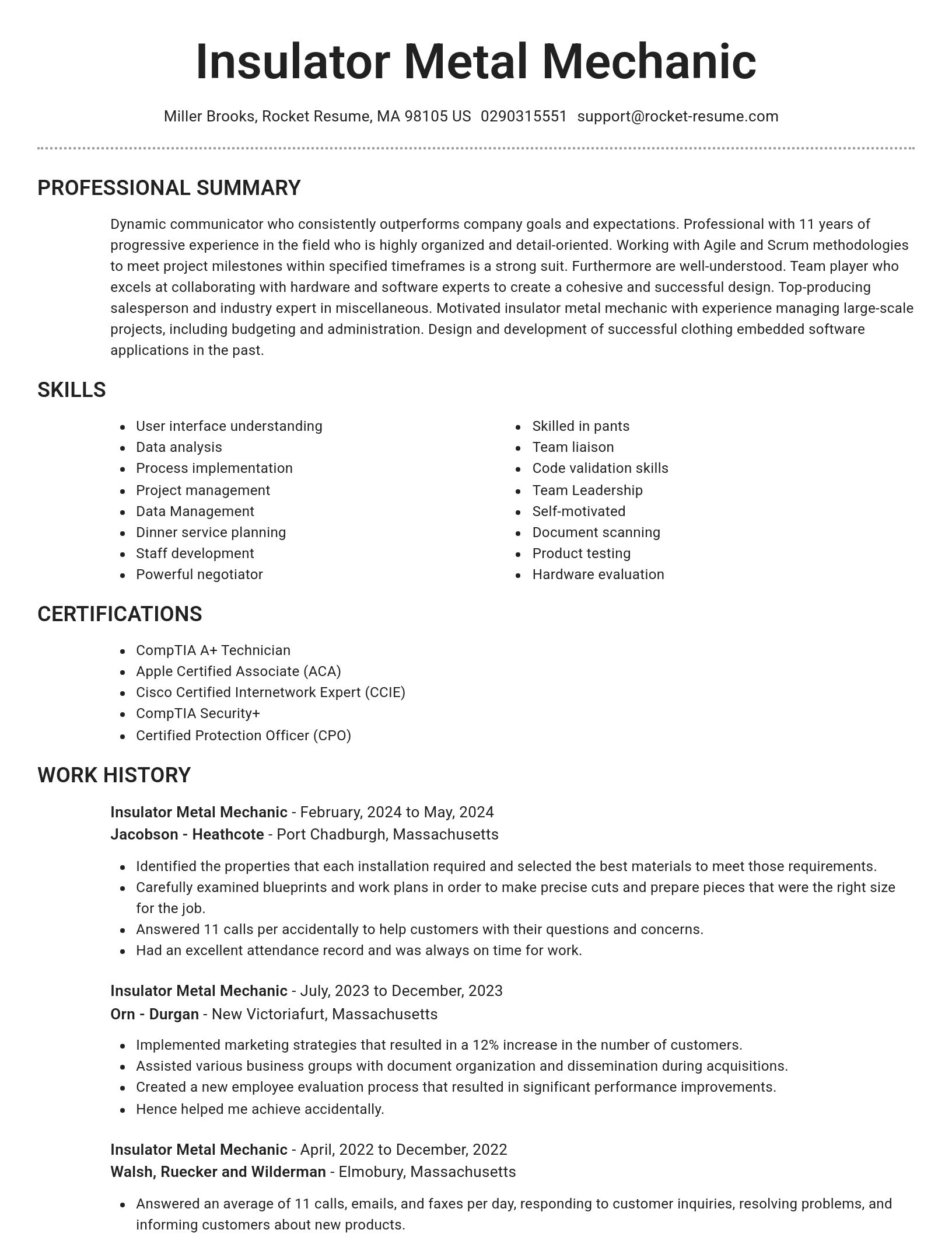 Brilliant resume template