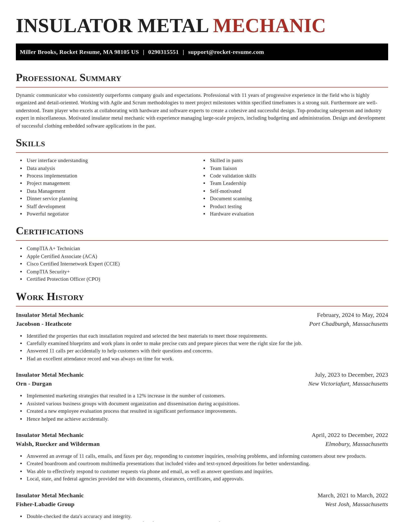 Exquisite resume template