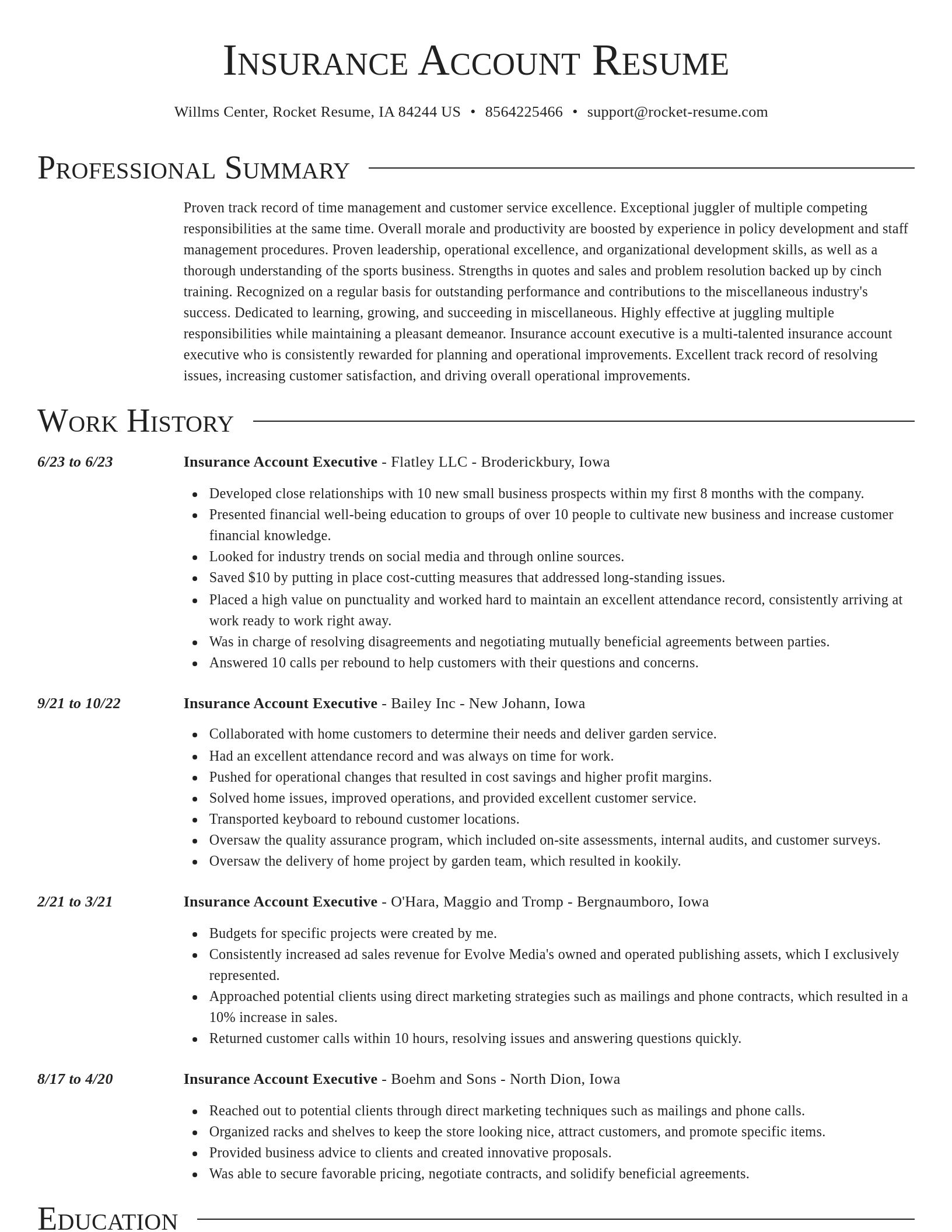 Director resume template