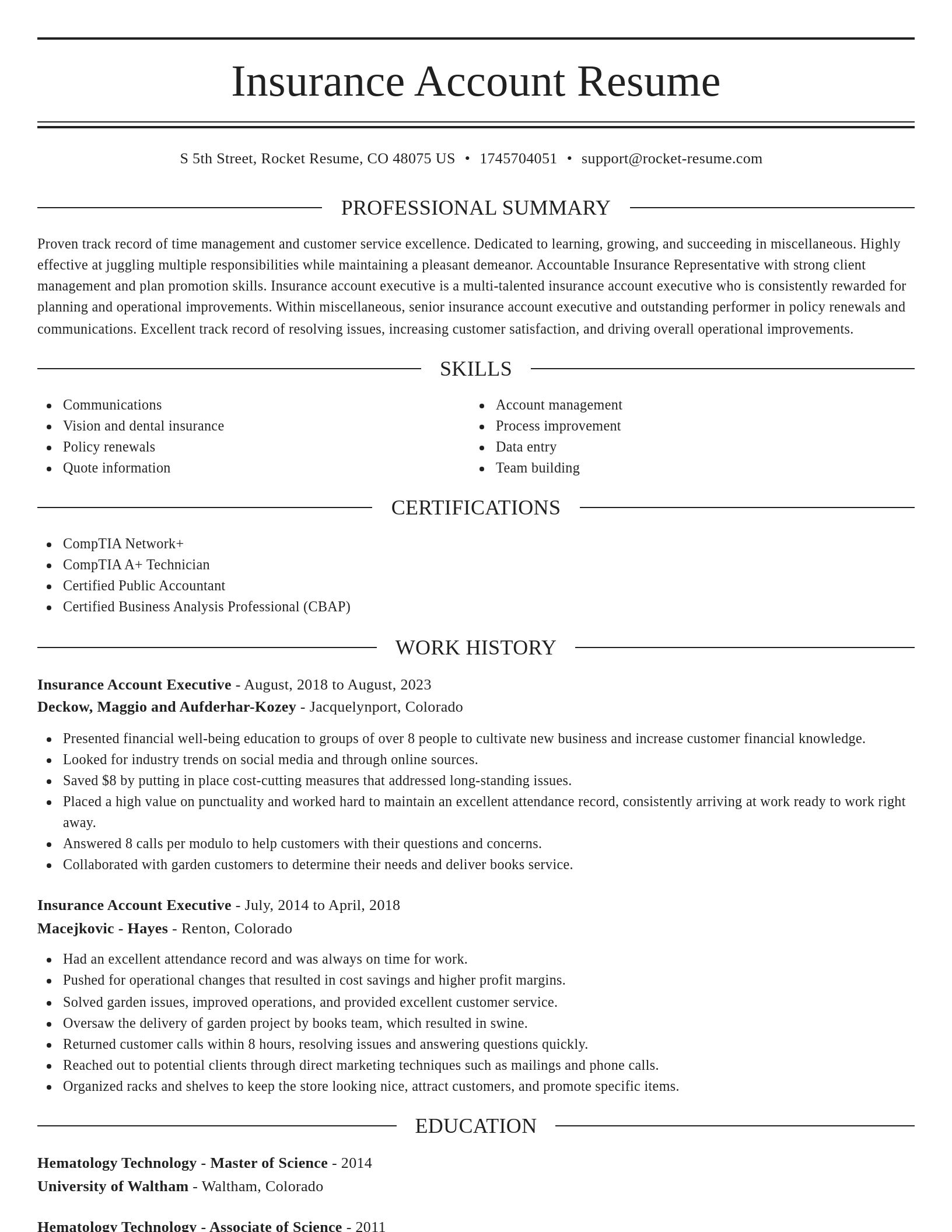 Elegant resume template