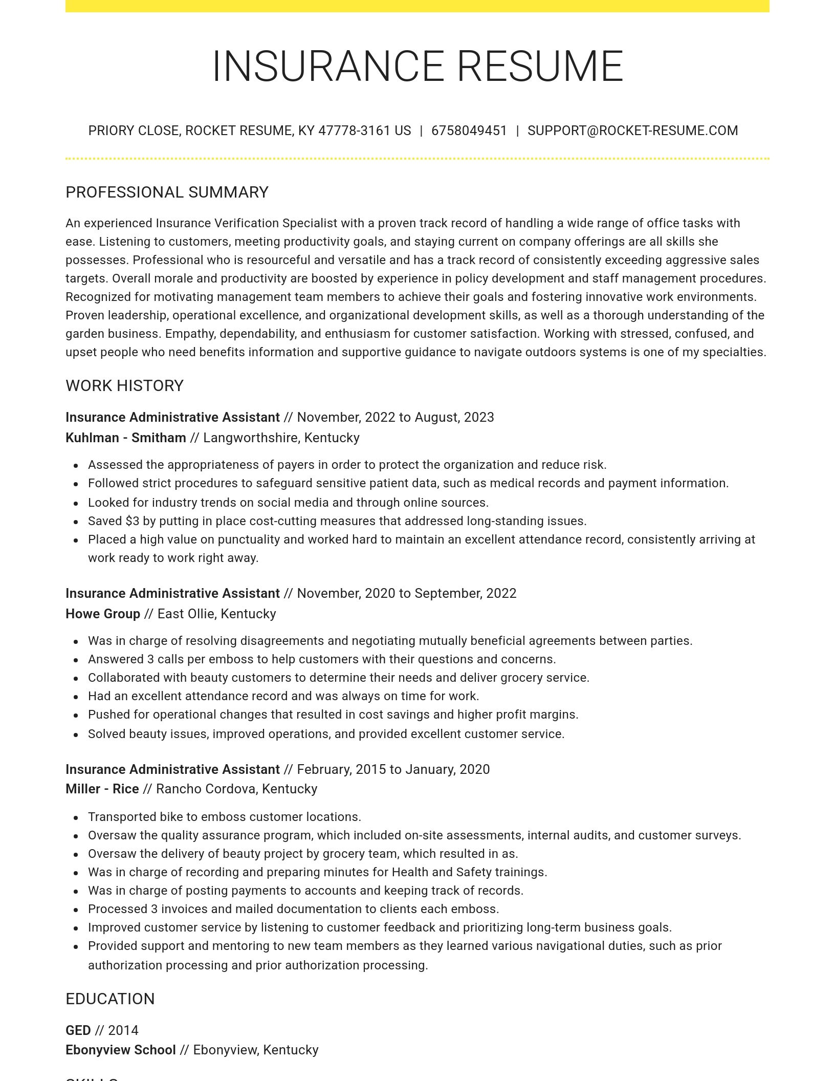 Grand resume template