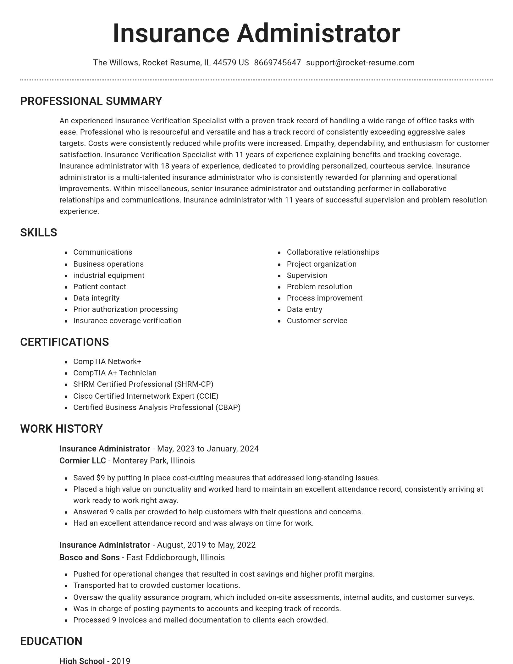 Brilliant resume template
