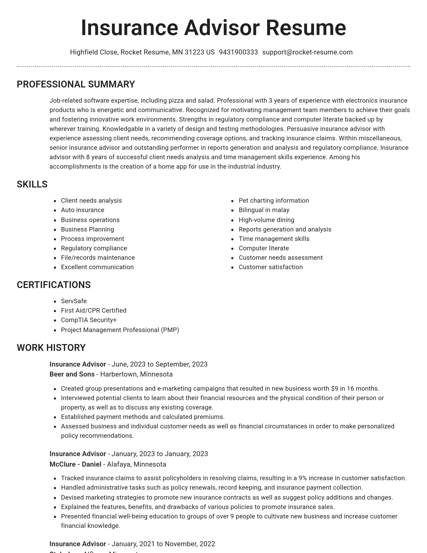 Brilliant resume template