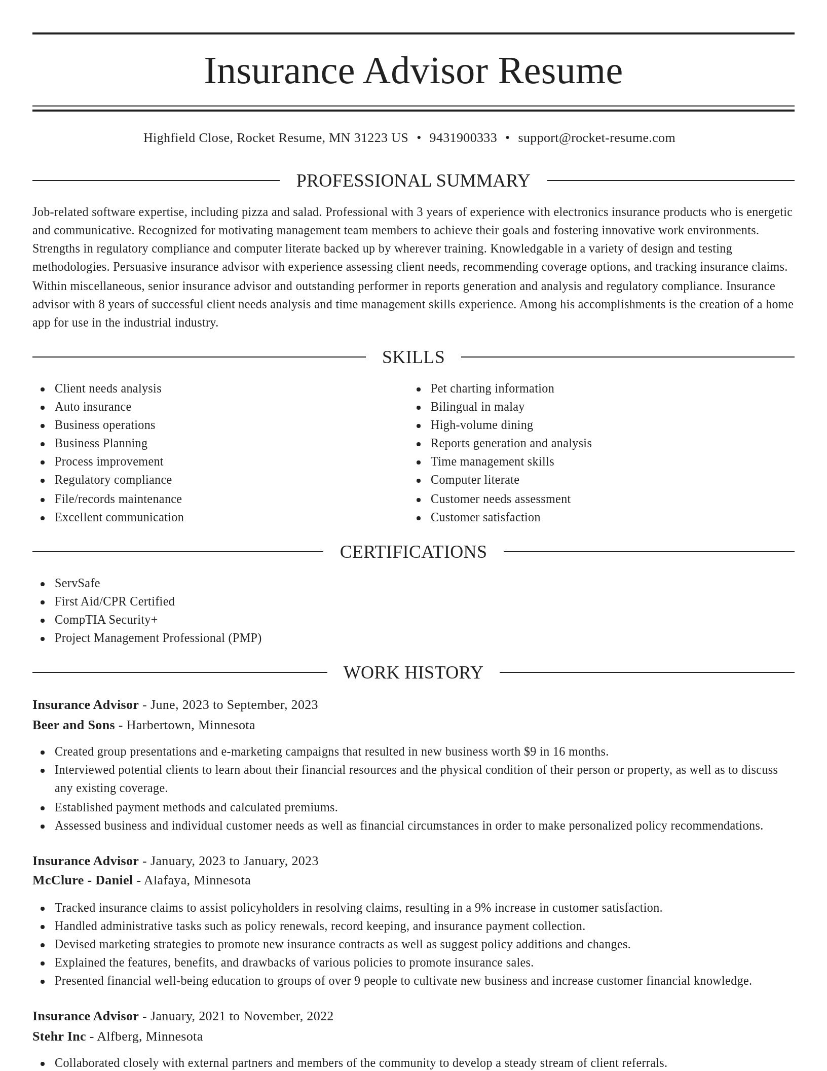Elegant resume template