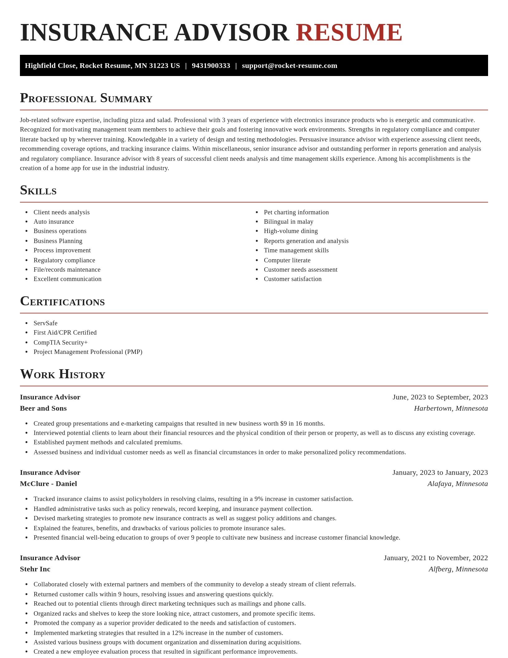 Exquisite resume template