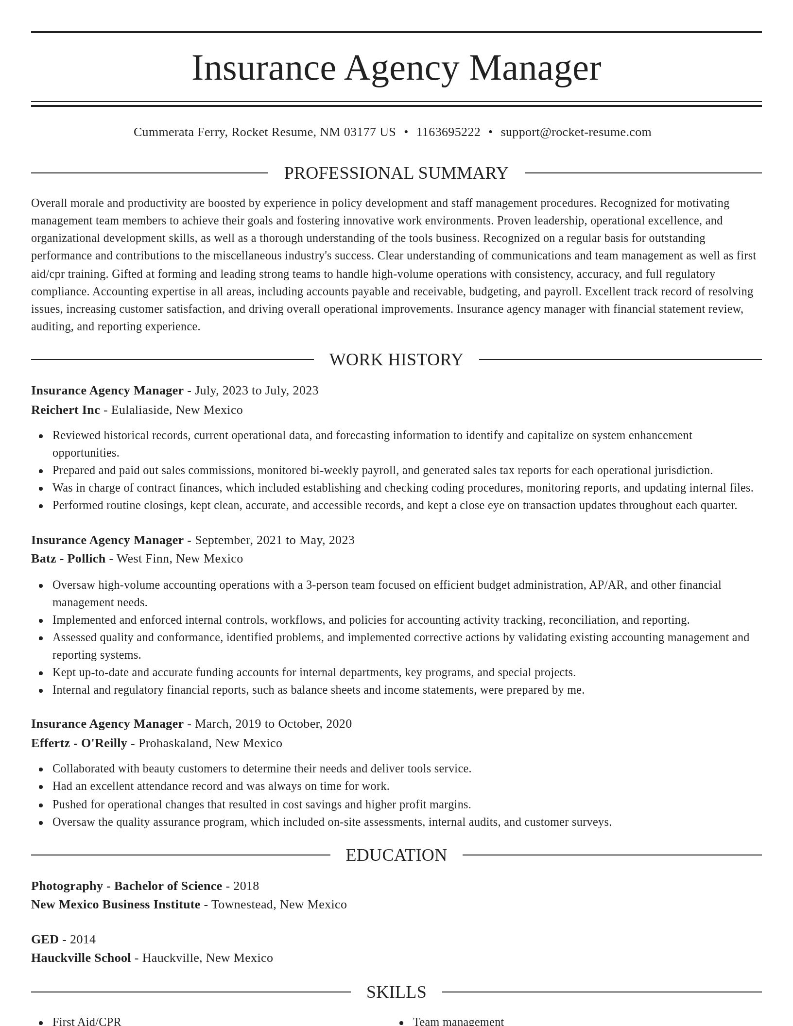 Elegant resume template